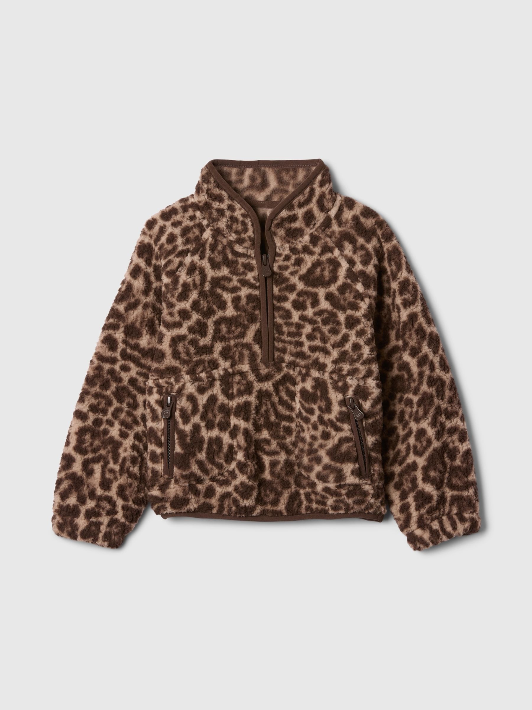 Leopard sherpa pullover deals