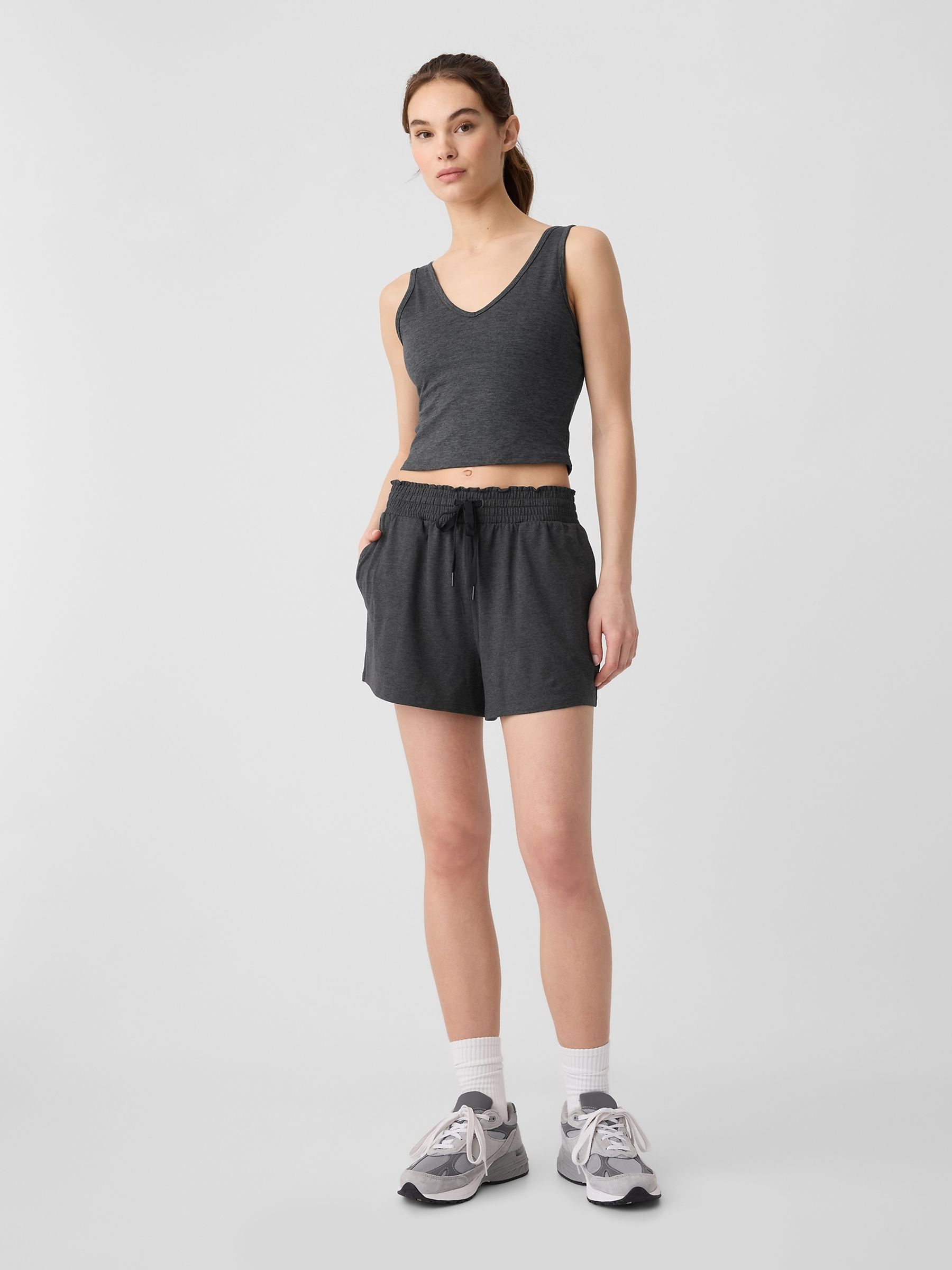 Buy Dark Grey Brushed Jersey Shorts from the Gap online shop
