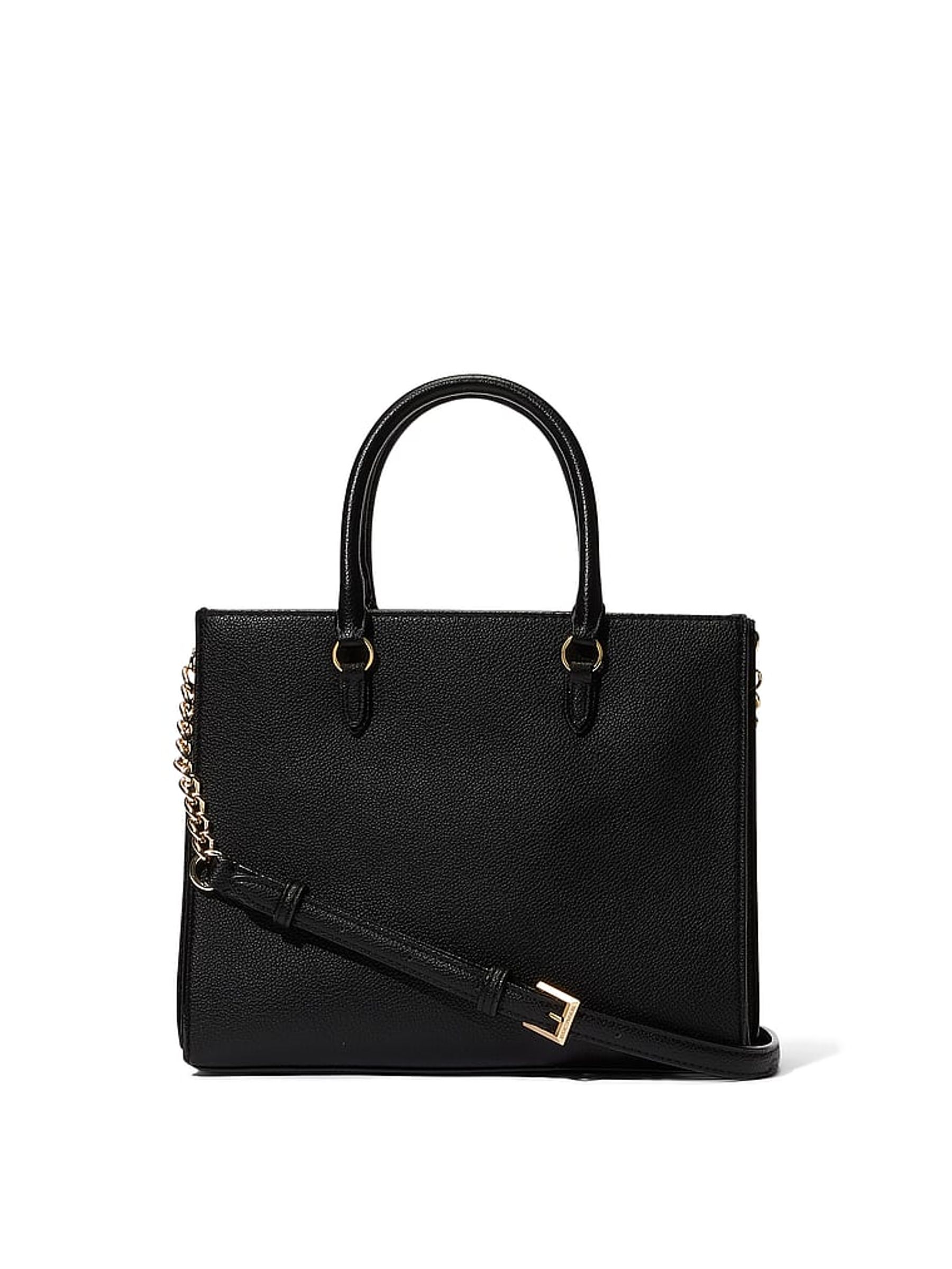 Black Pebble Satchel Bag
