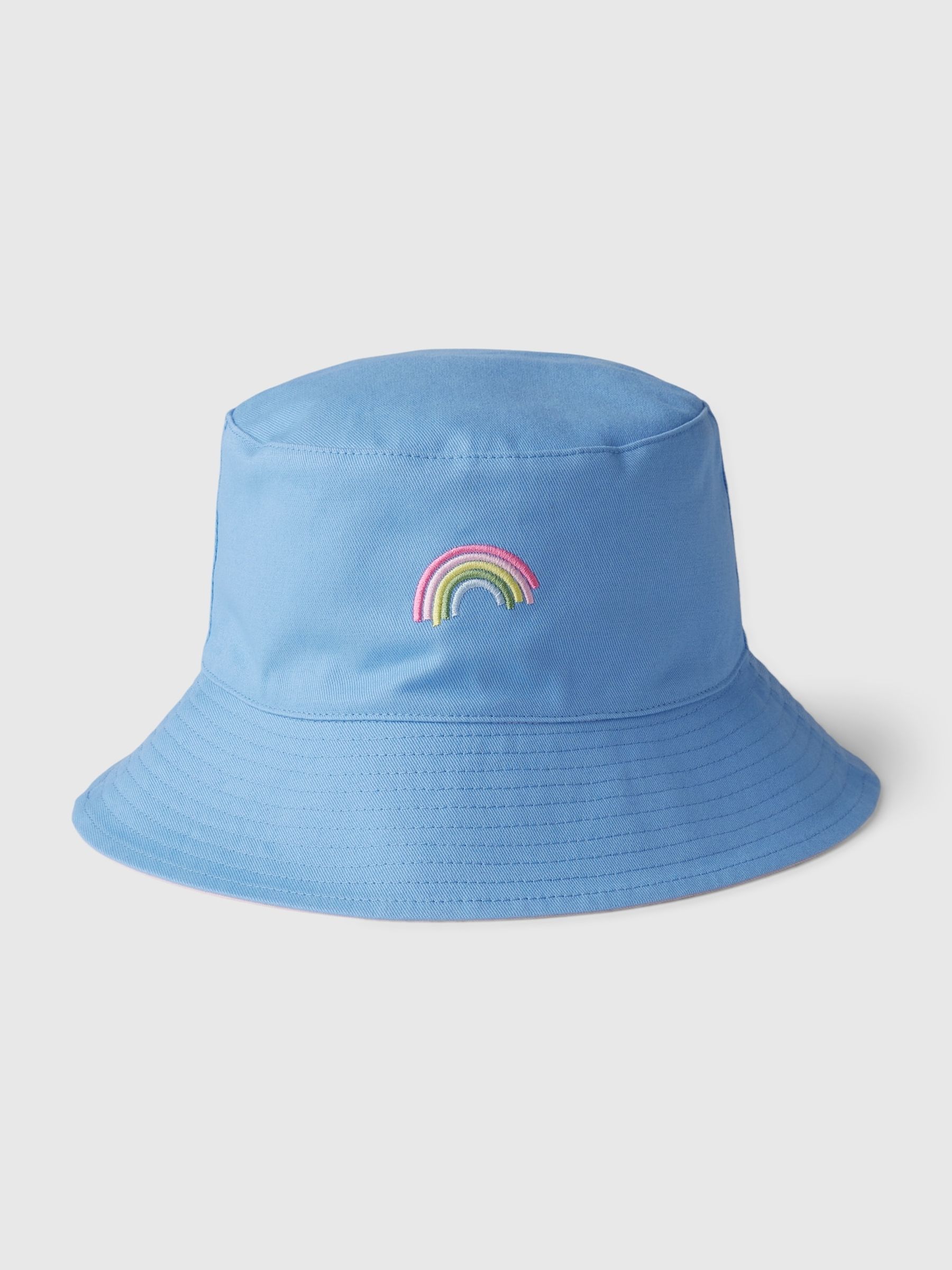Blue Rainbow Kids Cotton Reversible Bucket Hat