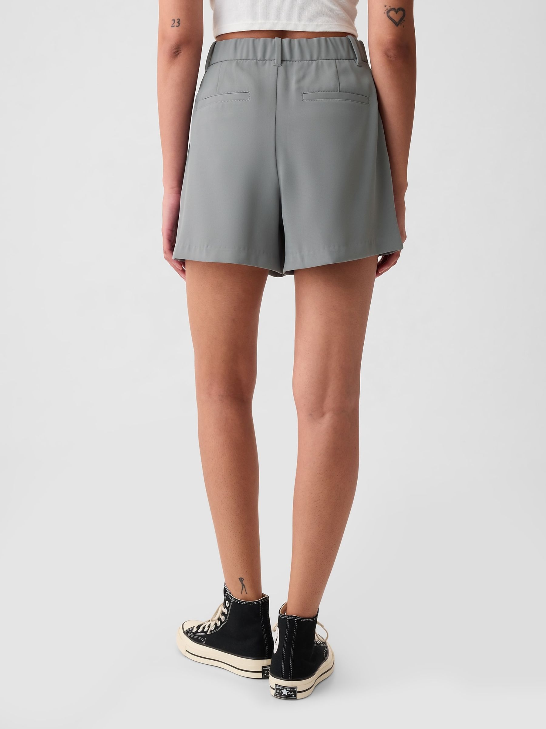Grey high waisted shorts clearance