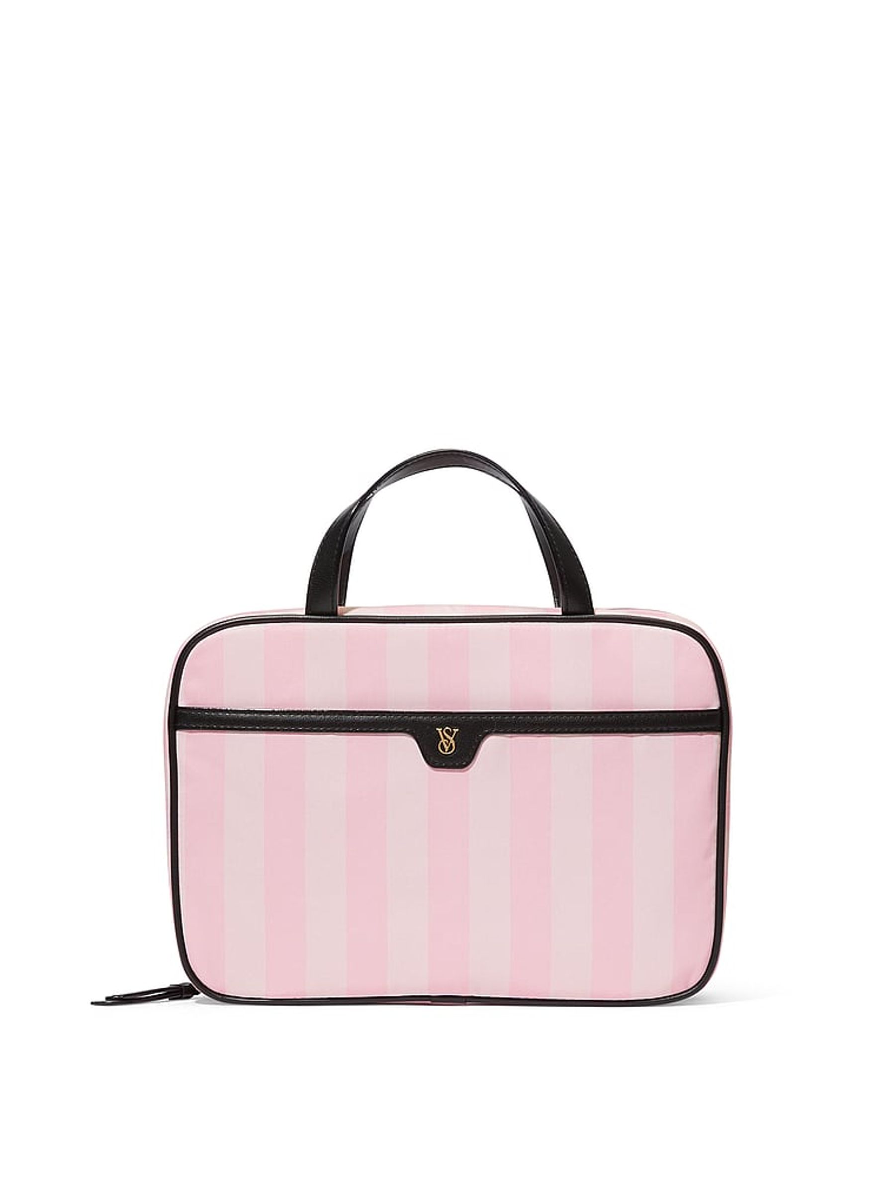 Buy Victoria s Secret Iconic Stripe Pink Jetsetter Hanging Makeup Bag from the Victoria s Secret UK online shop