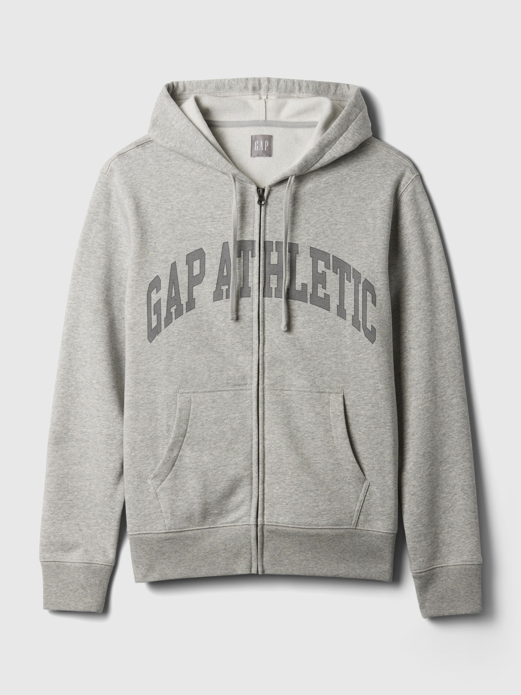 Grey Logo Zip Up Hoodie | Gap