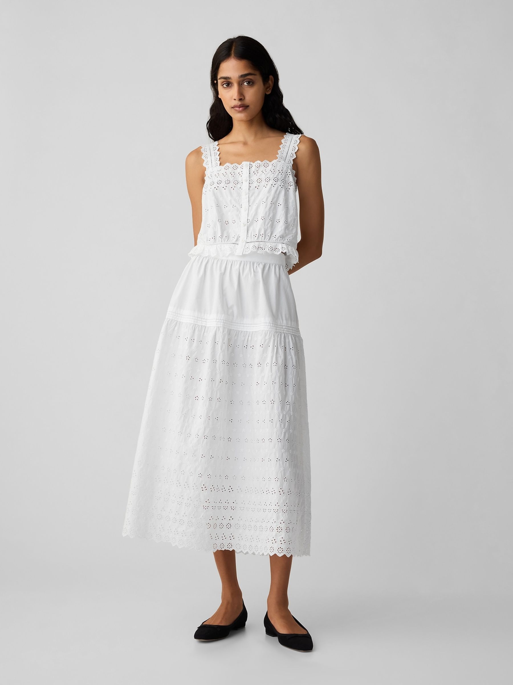 Midi skirt gap top