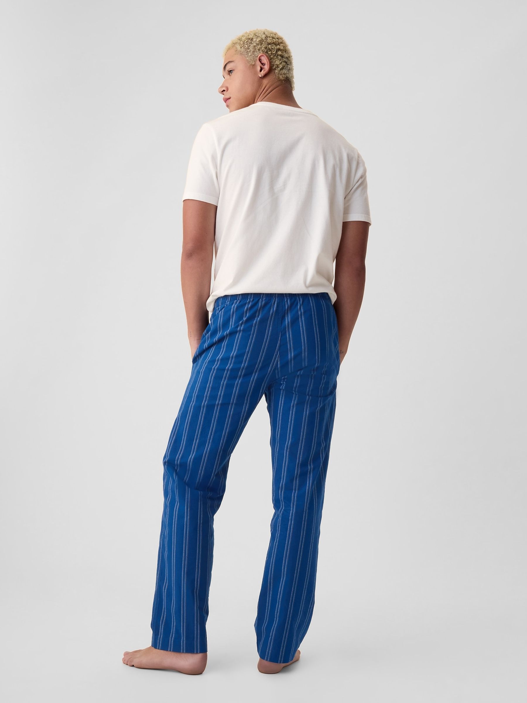 Buy Blue Soft Cotton Woven Pyjama Bottoms from the Gap online shop