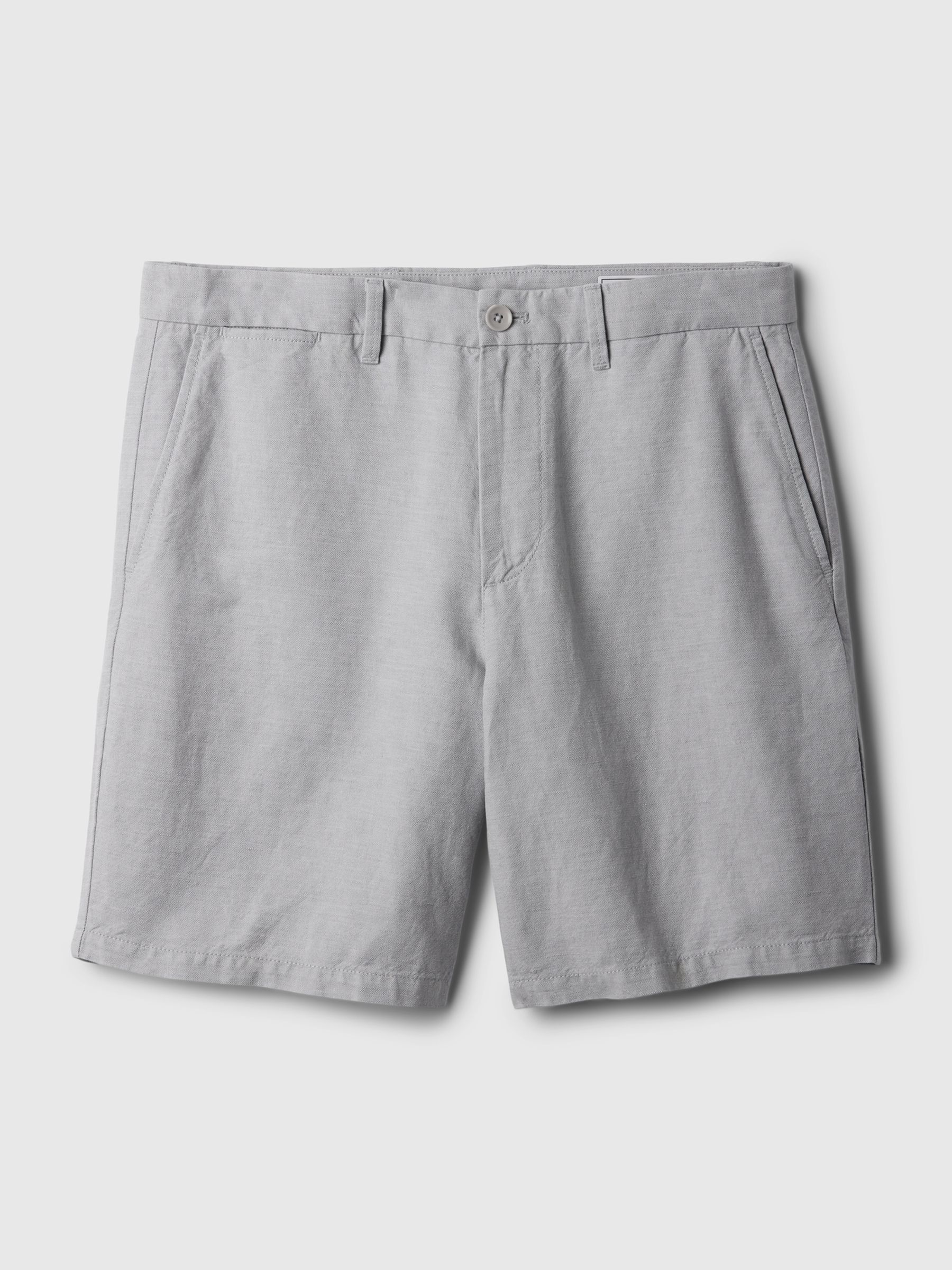 Grey linen shorts mens best sale
