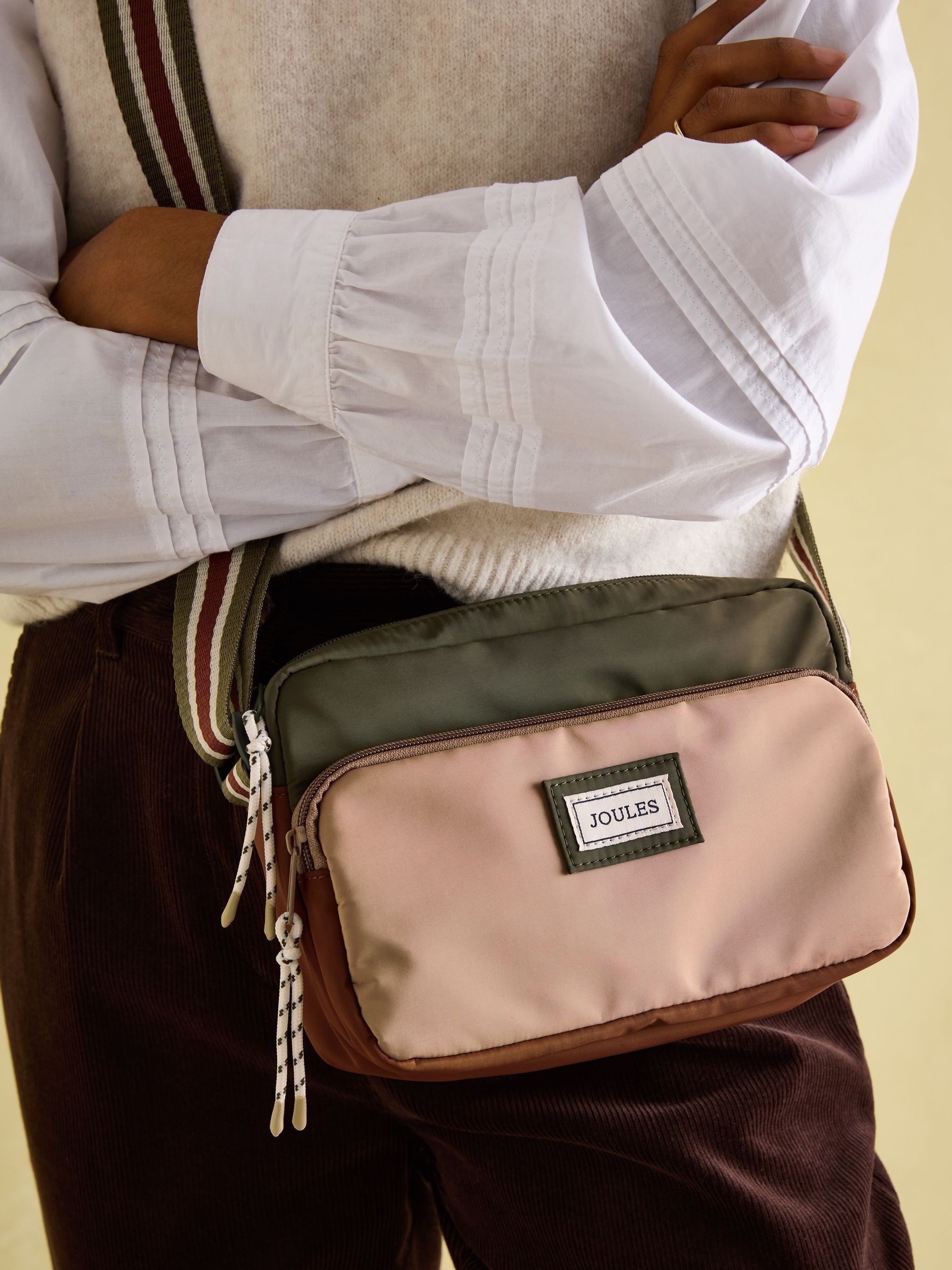 Buy Joules Marlow Khaki Green Cross Body Bag from the Joules online shop