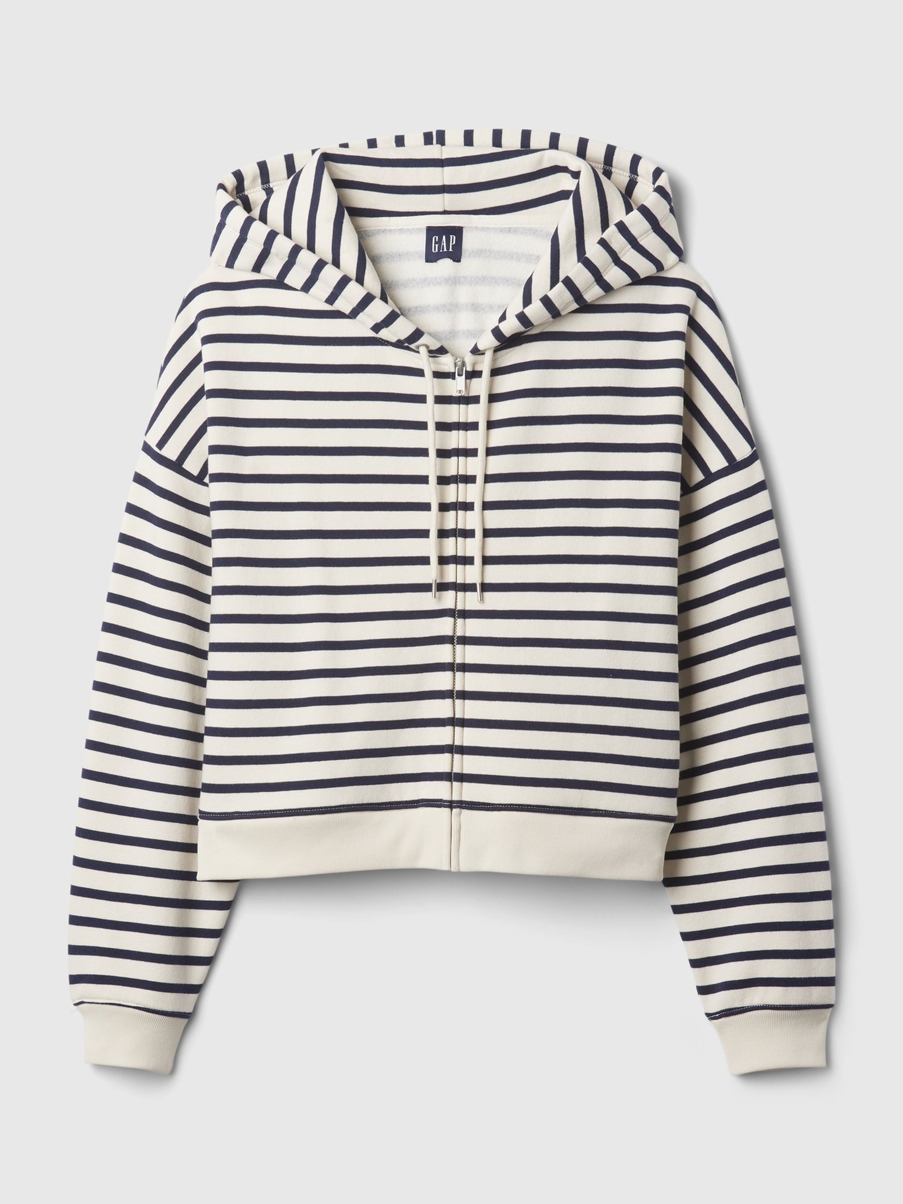 Striped cropped hoodie shop