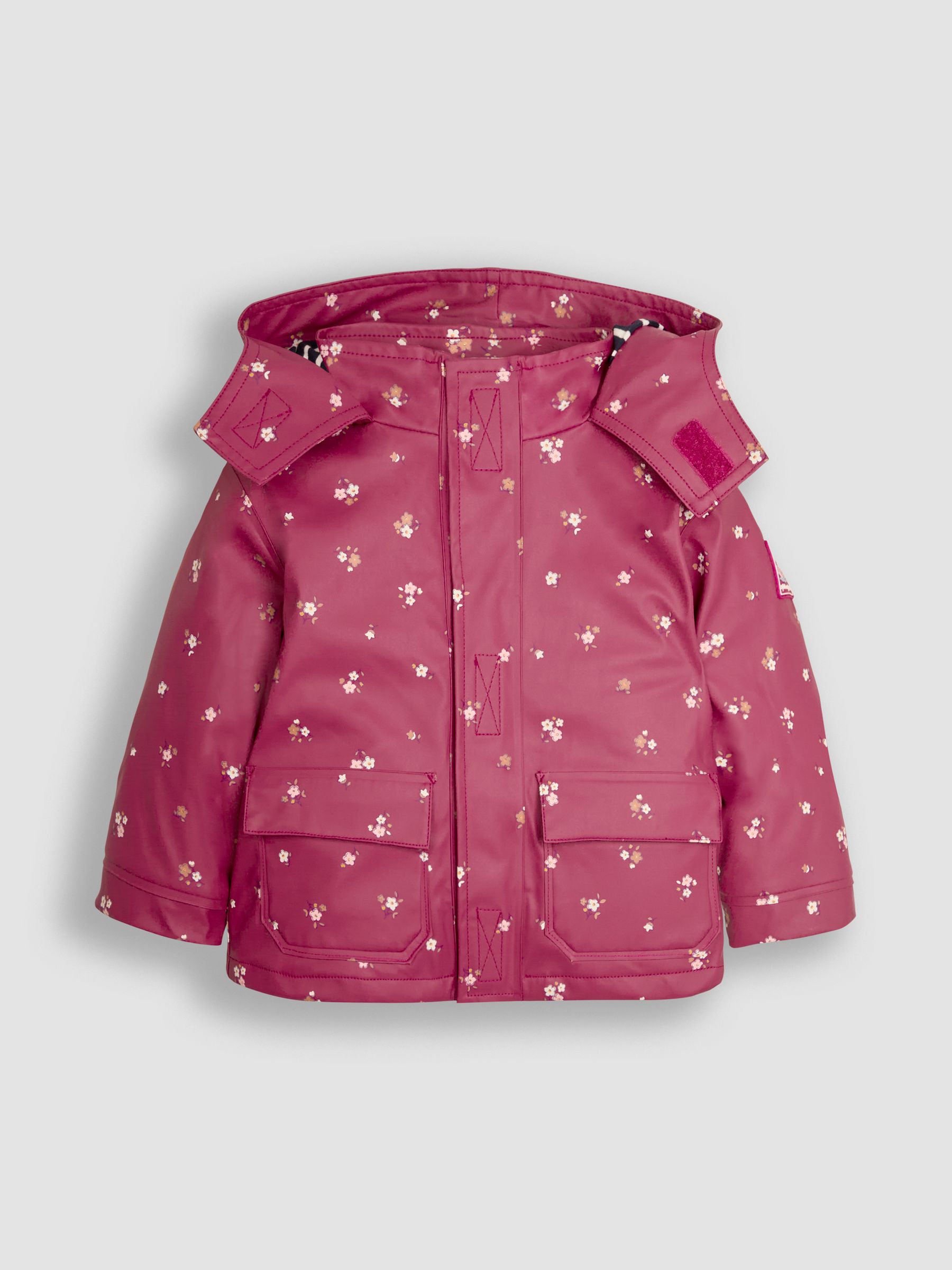 Buy JoJo Maman Bebe Pink Floral 3 In 1 Waterproof Jacket from the JoJo Maman Bebe UK online shop