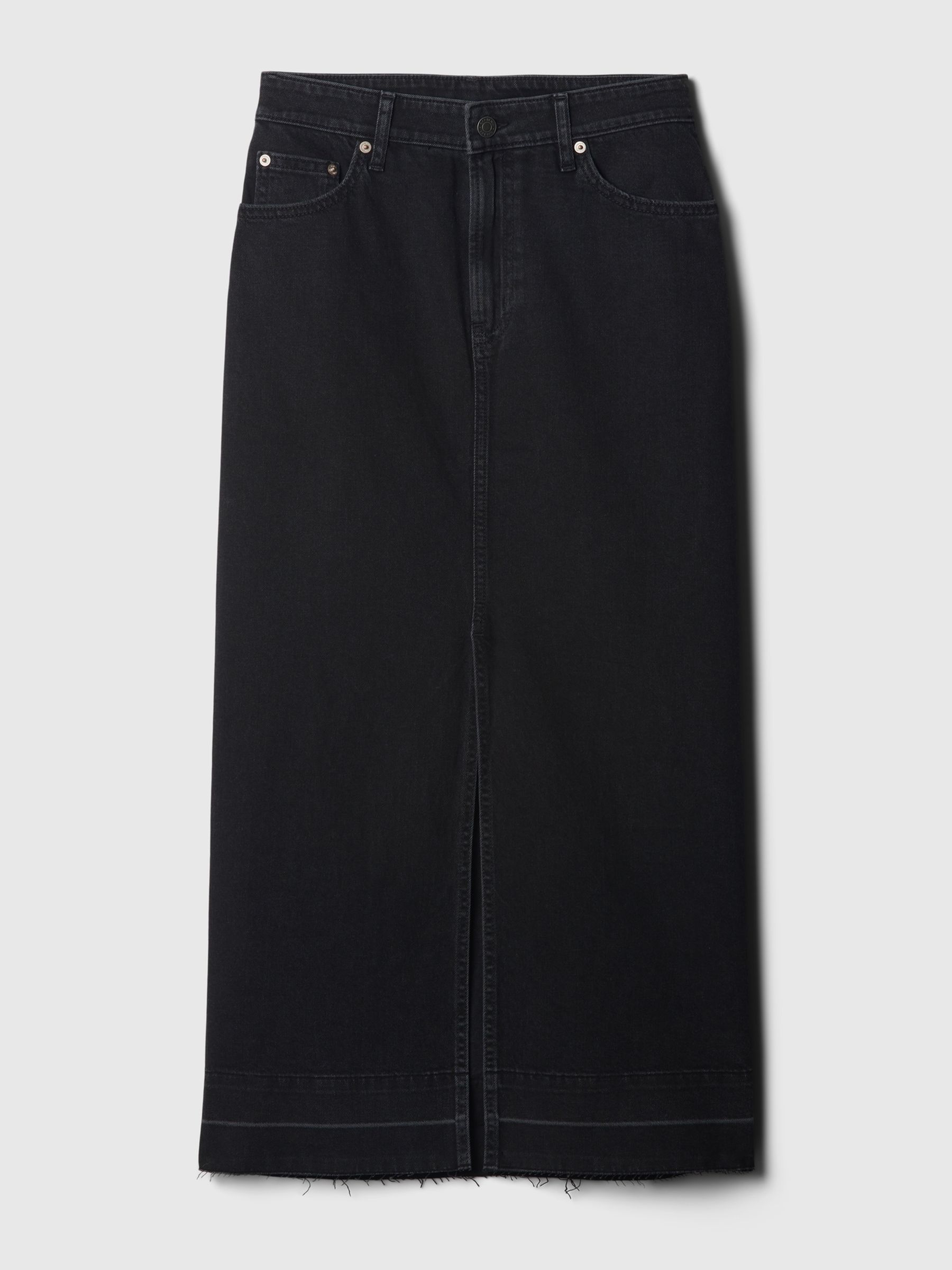 Mid length denim skirts gap top