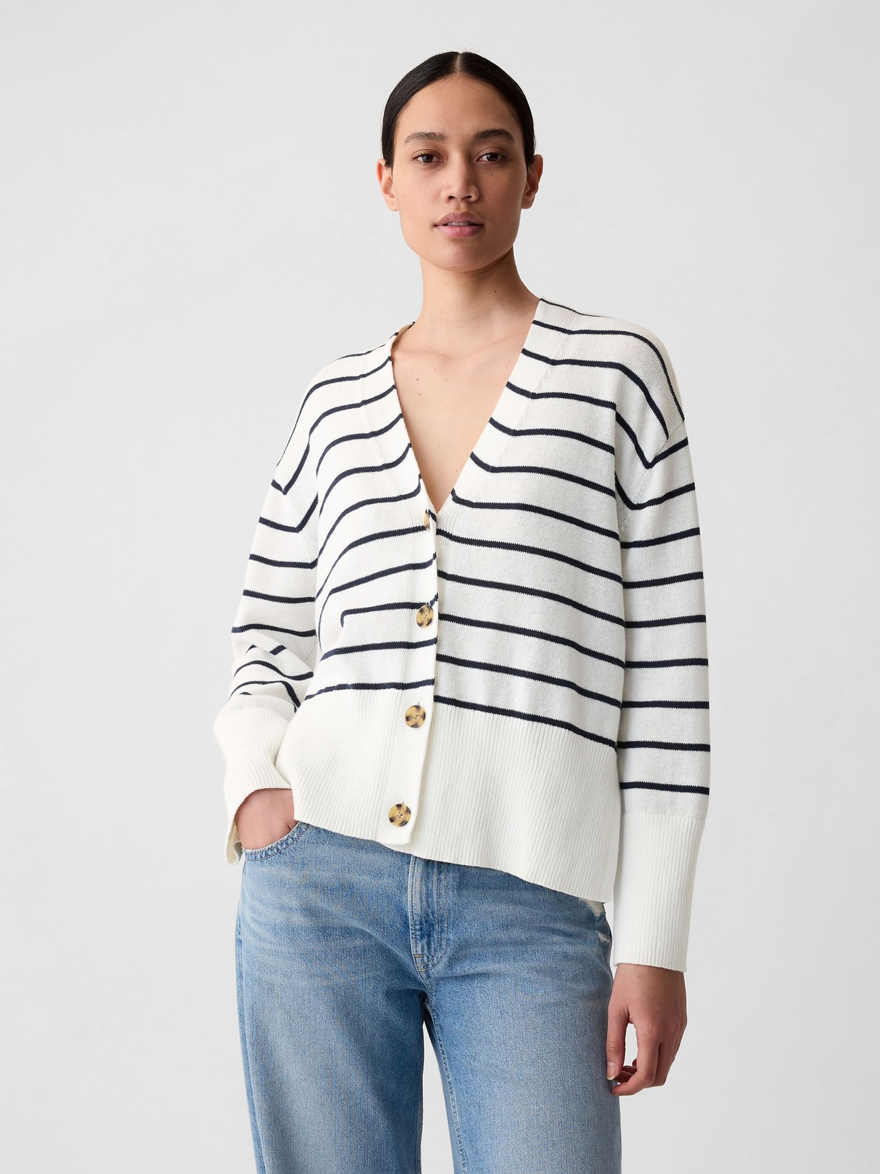 Gap striped cardigan store