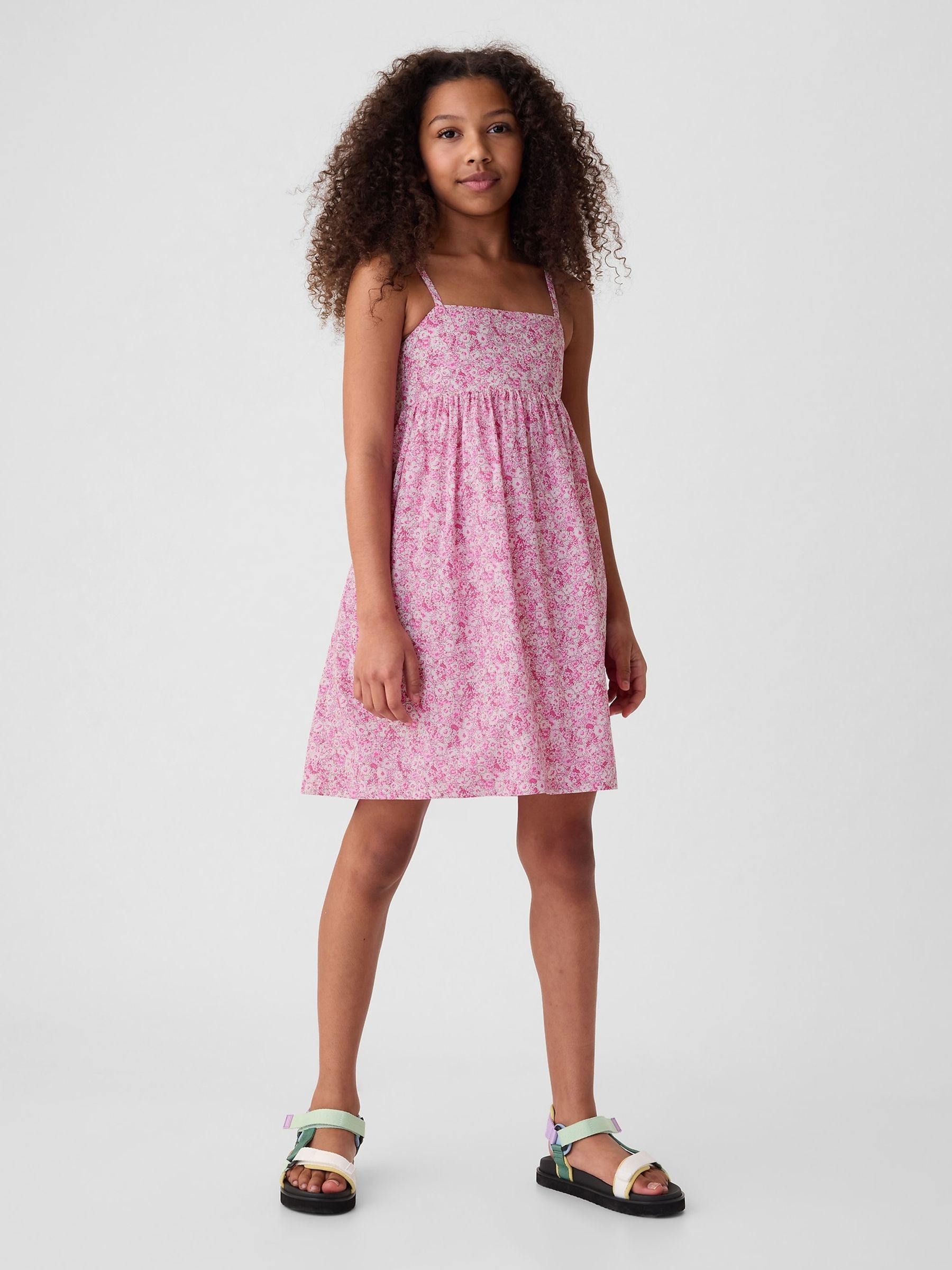 Pink smocked dress clearance