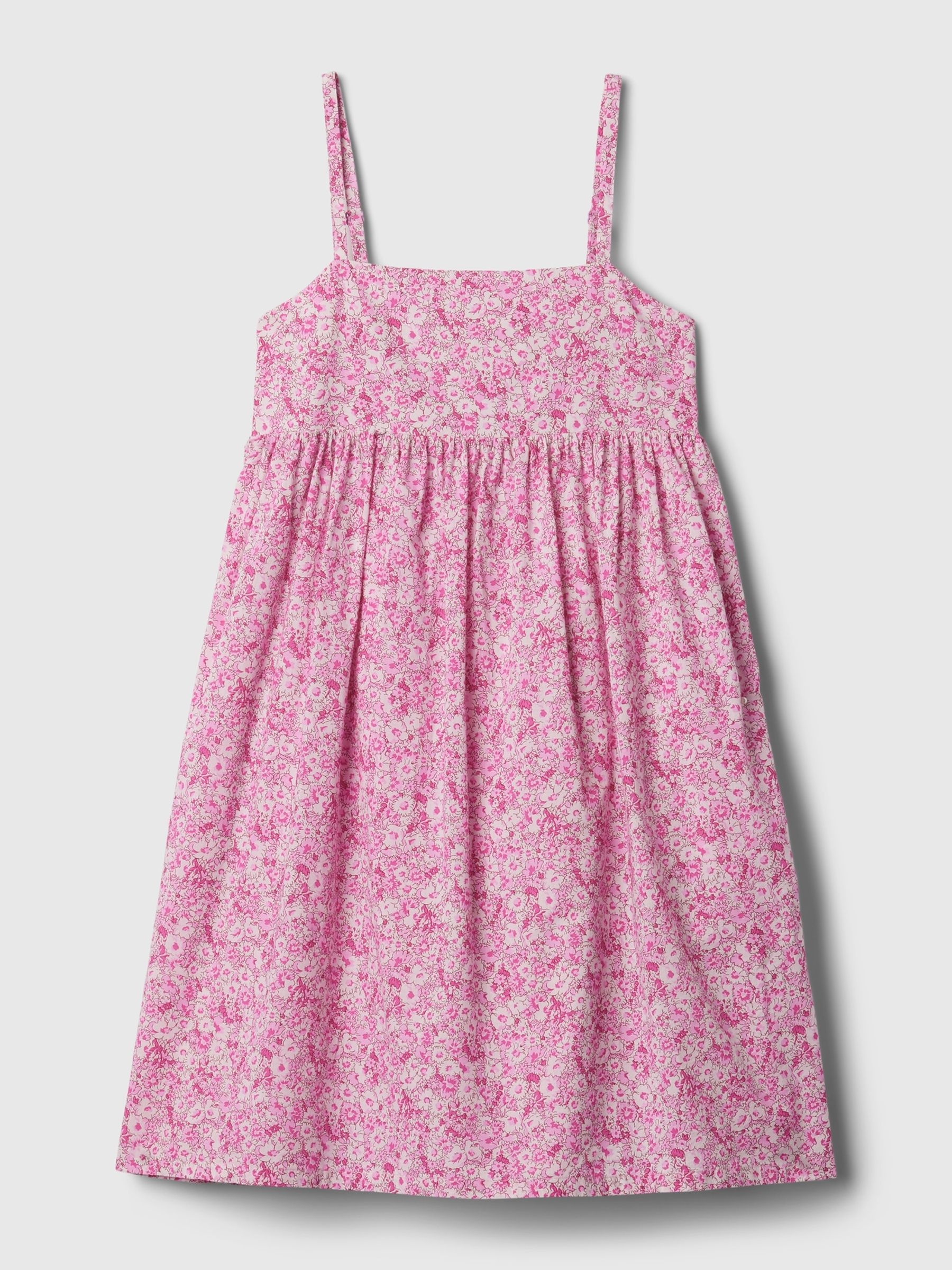 Buy Pink Cotton Square Neck Smock Dress 4 13yrs from the Gap online shop
