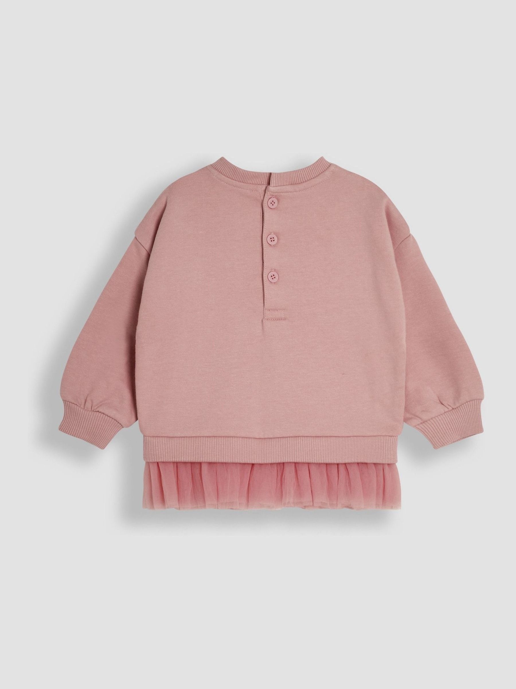 Buy JoJo Maman Bebe Pink Bunny Applique Tulle Frill Sweatshirt from the JoJo Maman Bebe UK online shop