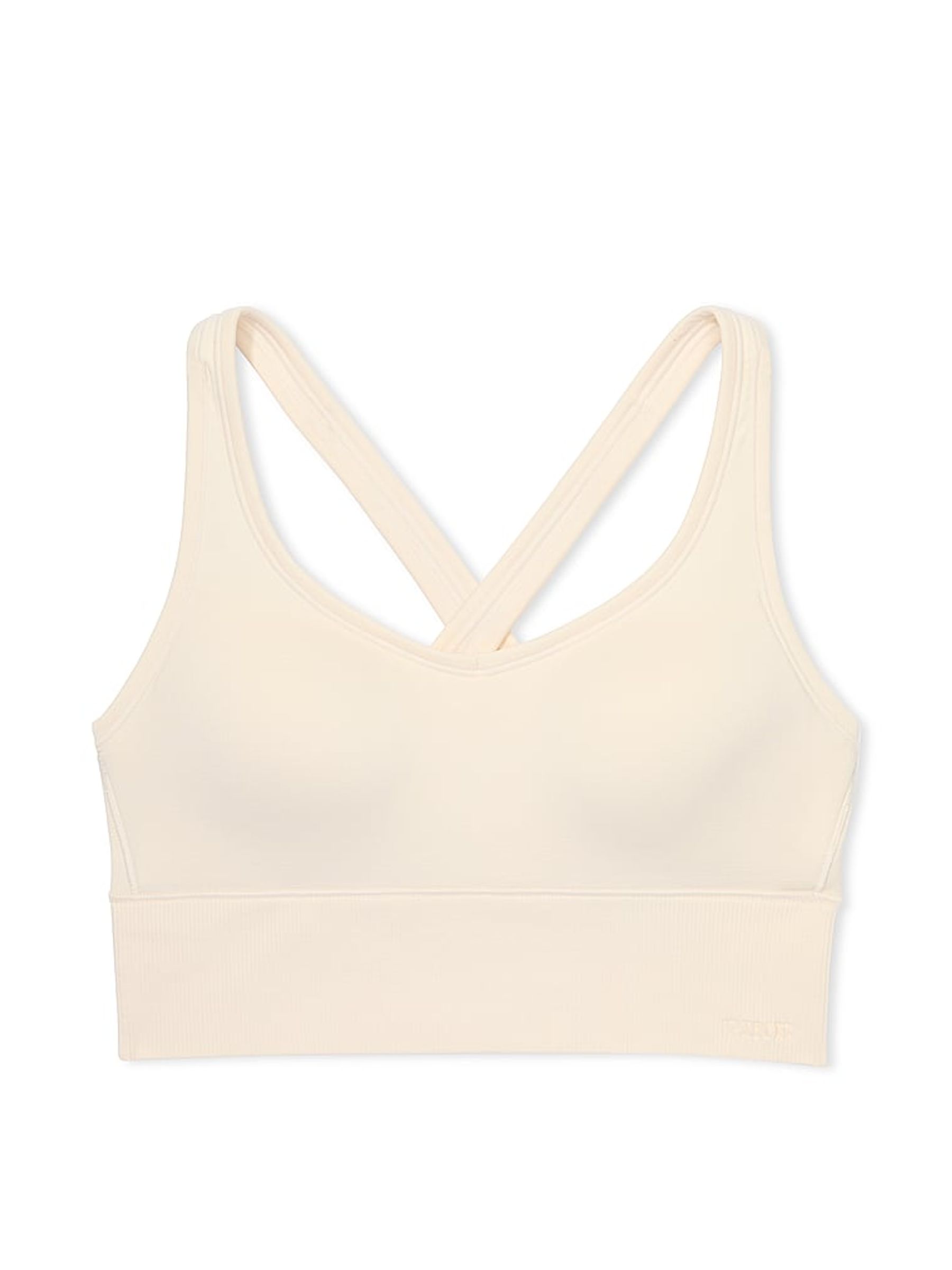 White seamless sports bra 2025