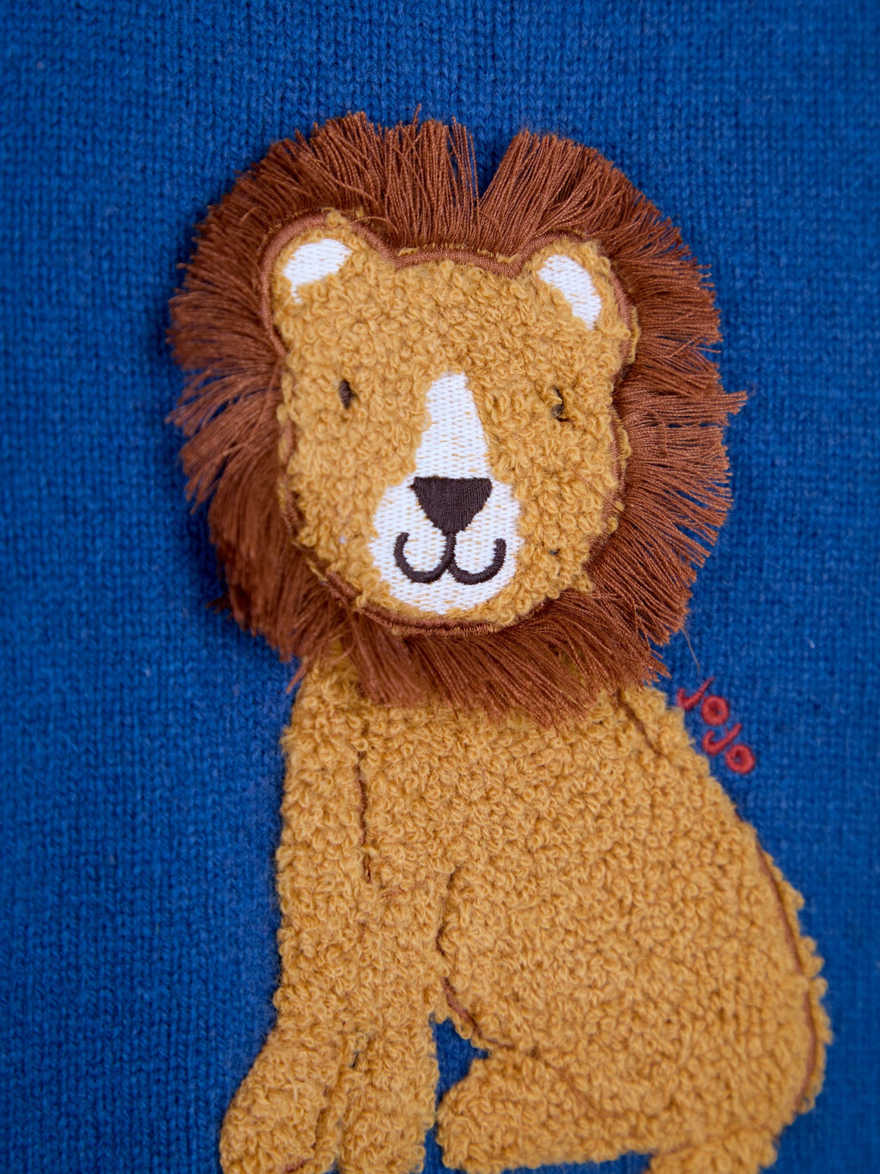 Buy JoJo Maman Bebe Navy Lion Colour Block Lambswool Jumper from the JoJo Maman Bebe UK online shop