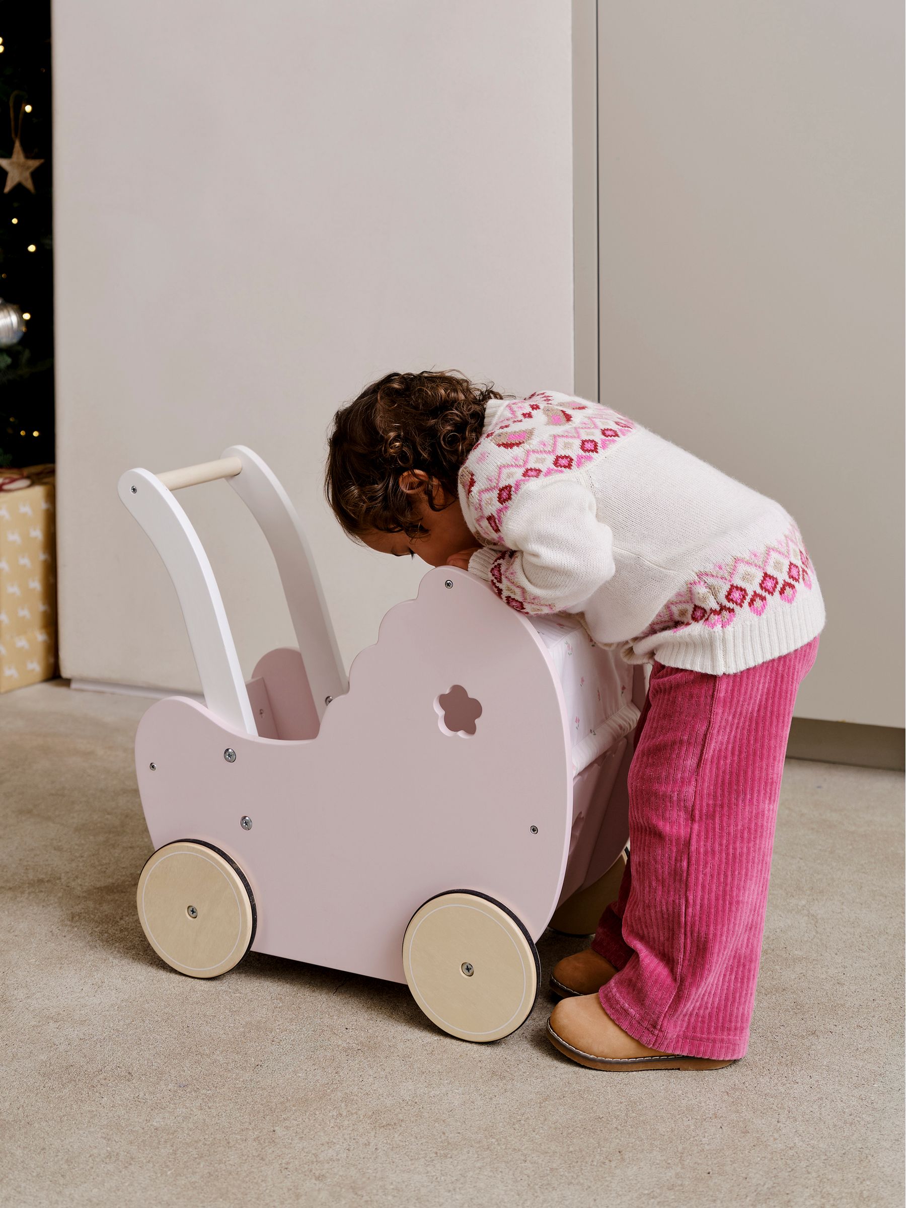 Pretty Floral Doll Pram JoJo Maman Bebe