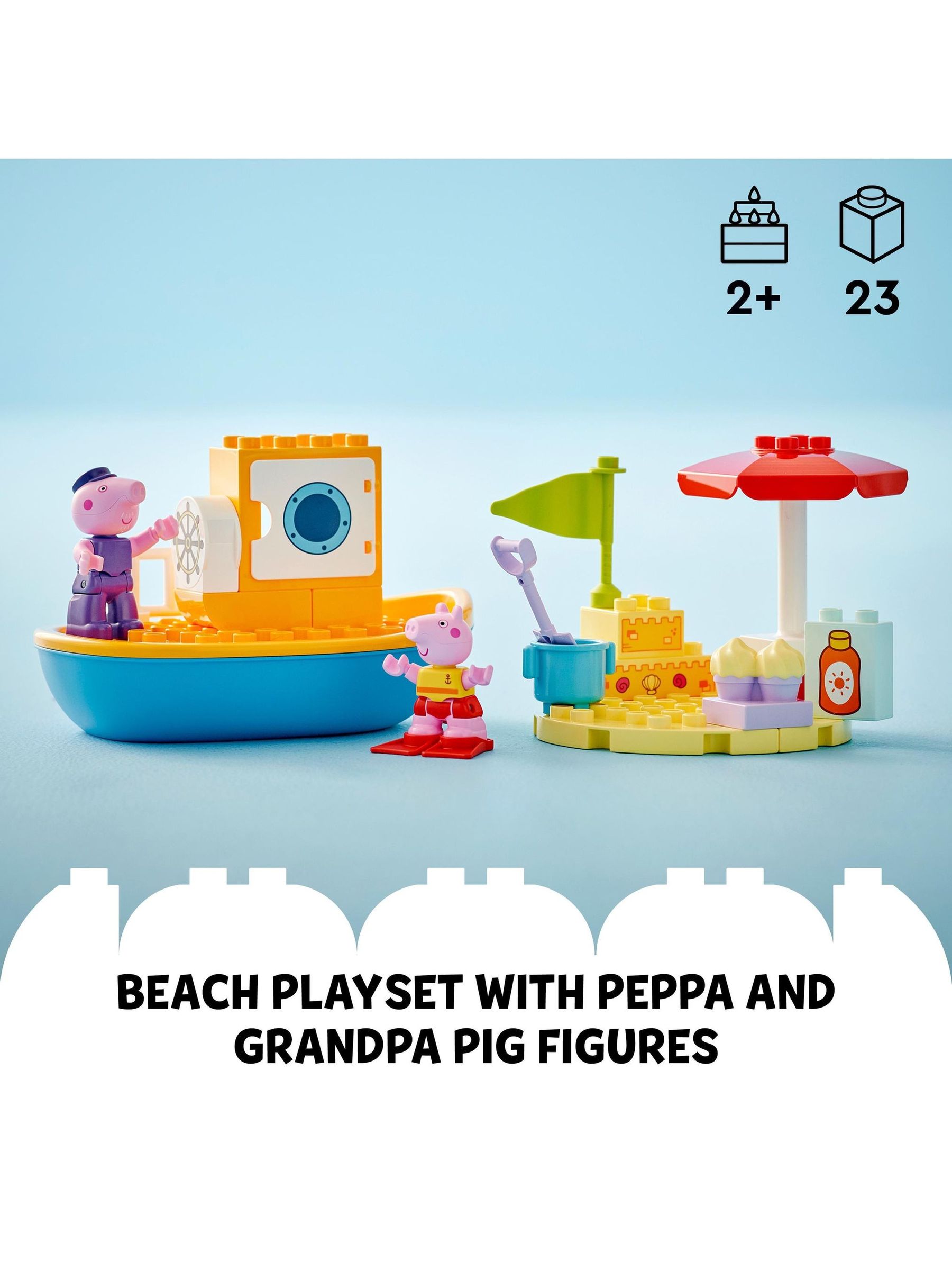Buy JoJo Maman Bebe LEGO DUPLO Peppa Pig Boat Trip Toy Playset 10432 from the JoJo Maman Bebe UK online shop