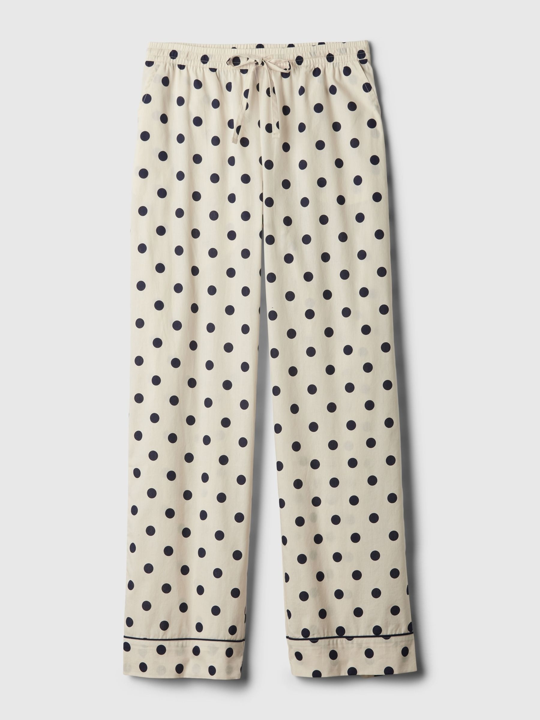 Buy Cream Polka Dot Poplin Pyjama Bottoms from the Gap online shop