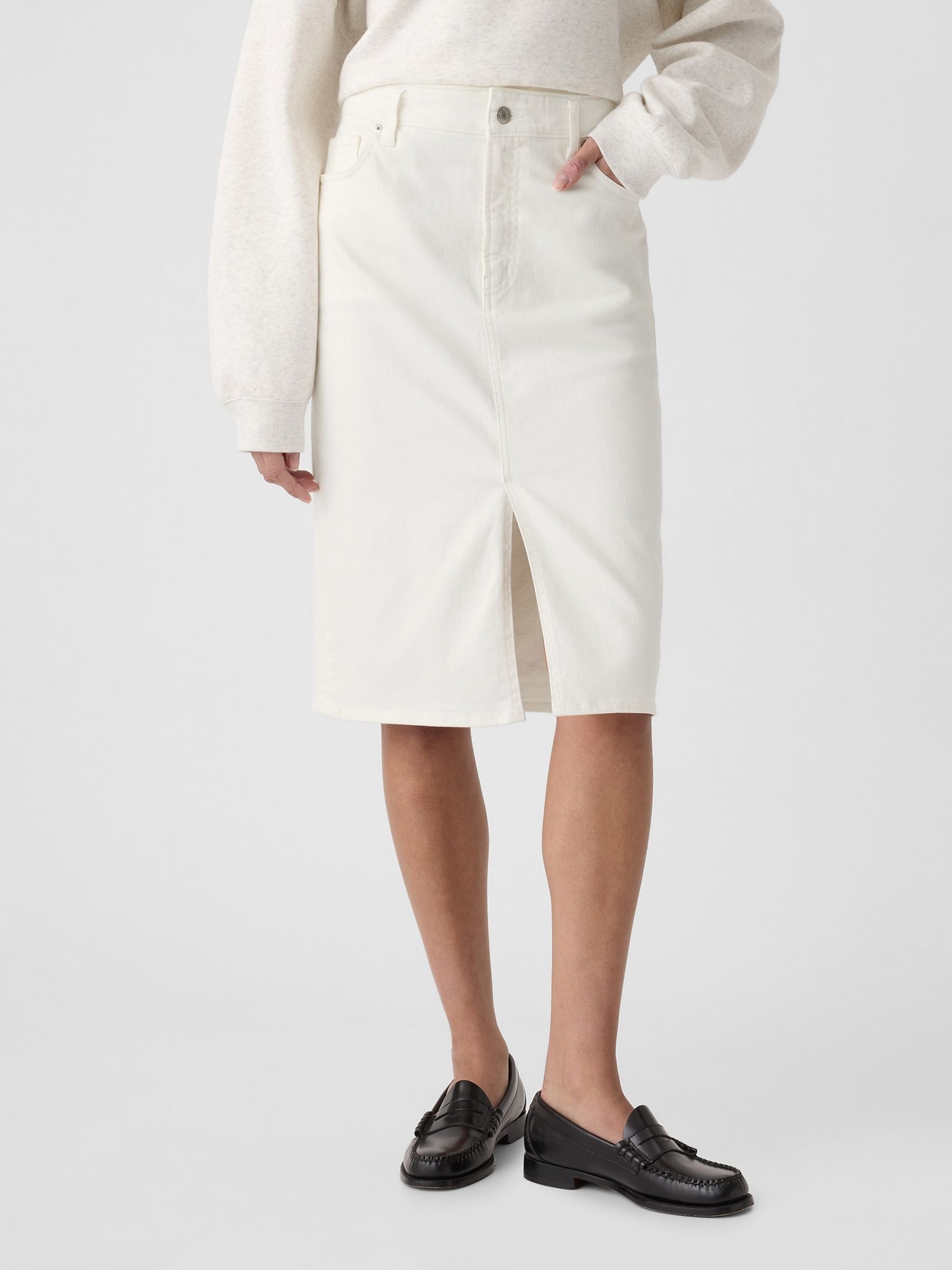 Plus size white skirt gap online