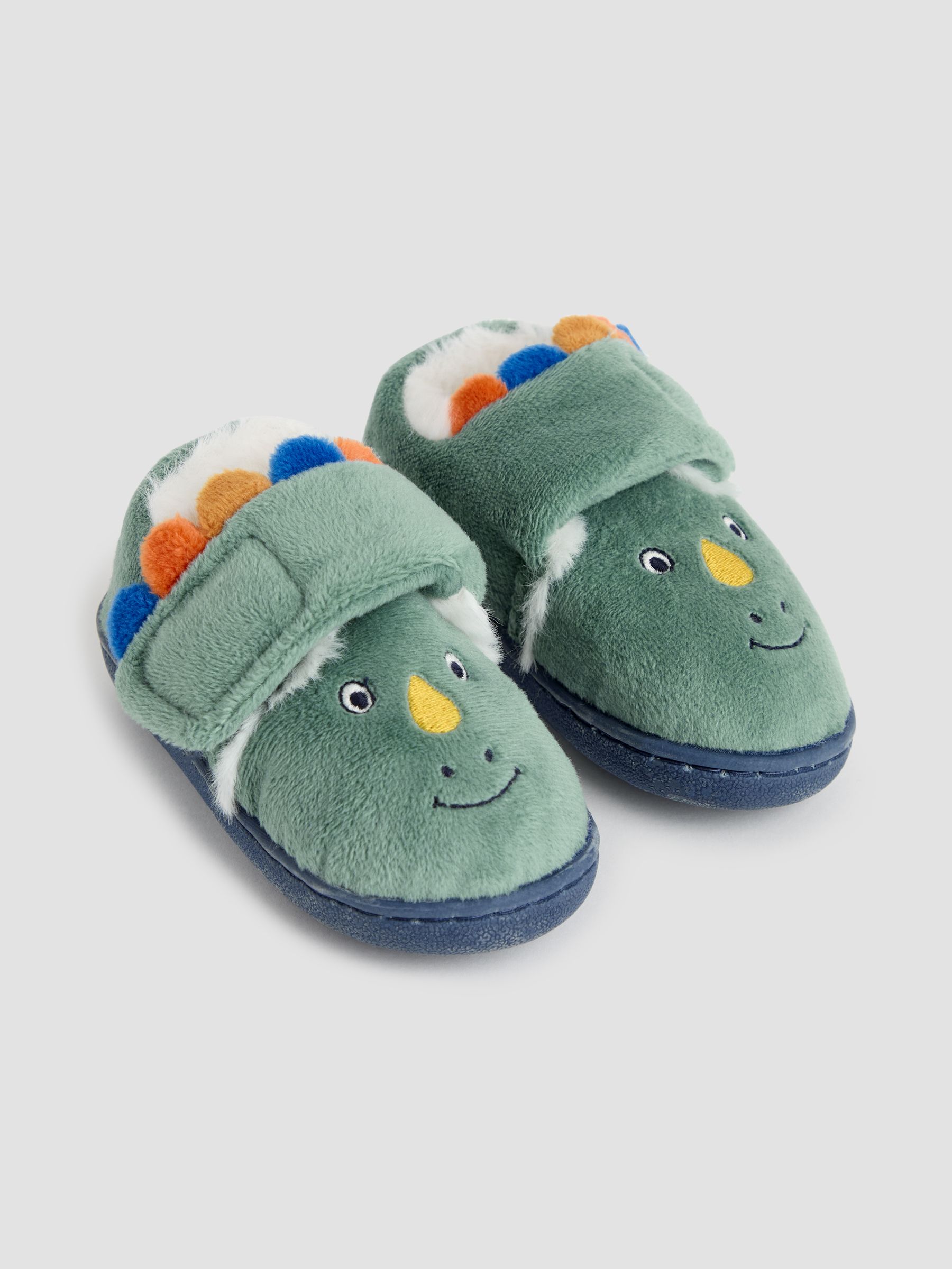 Green Dinosaur Print Slippers Shoes