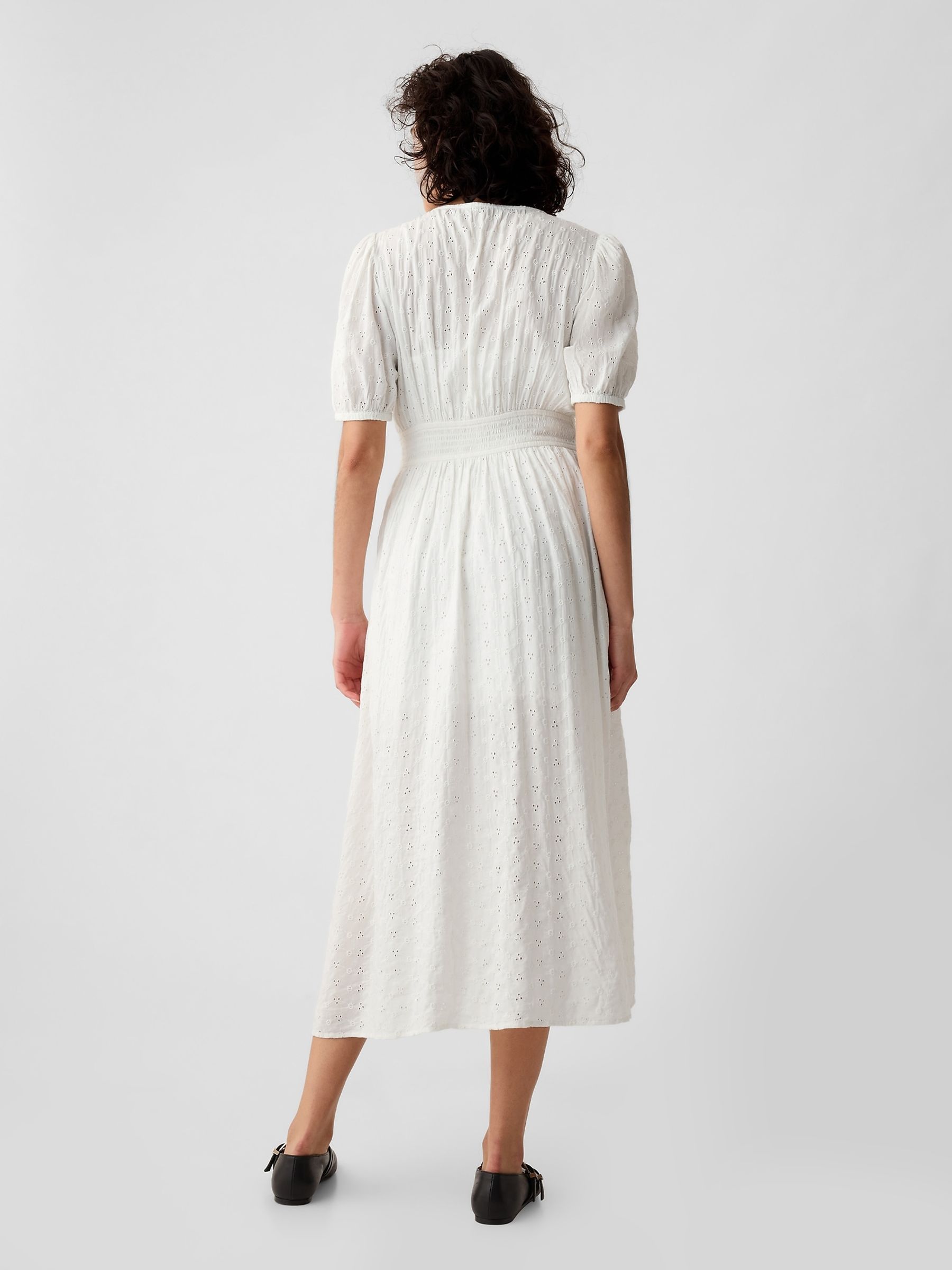 White button front midi dress best sale
