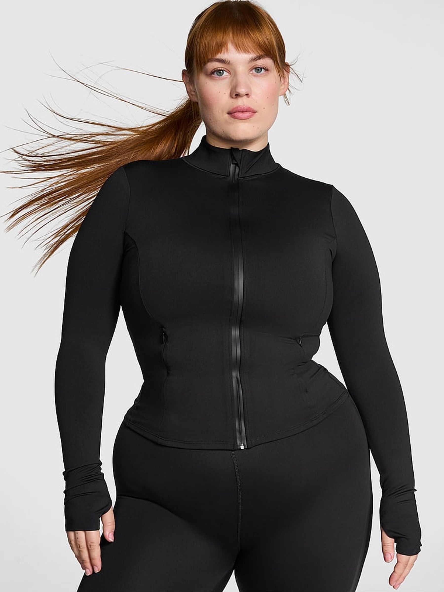 Buy Victoria s Secret Black Relay Sports Full Zip Jacket from the Victoria s Secret UK online shop