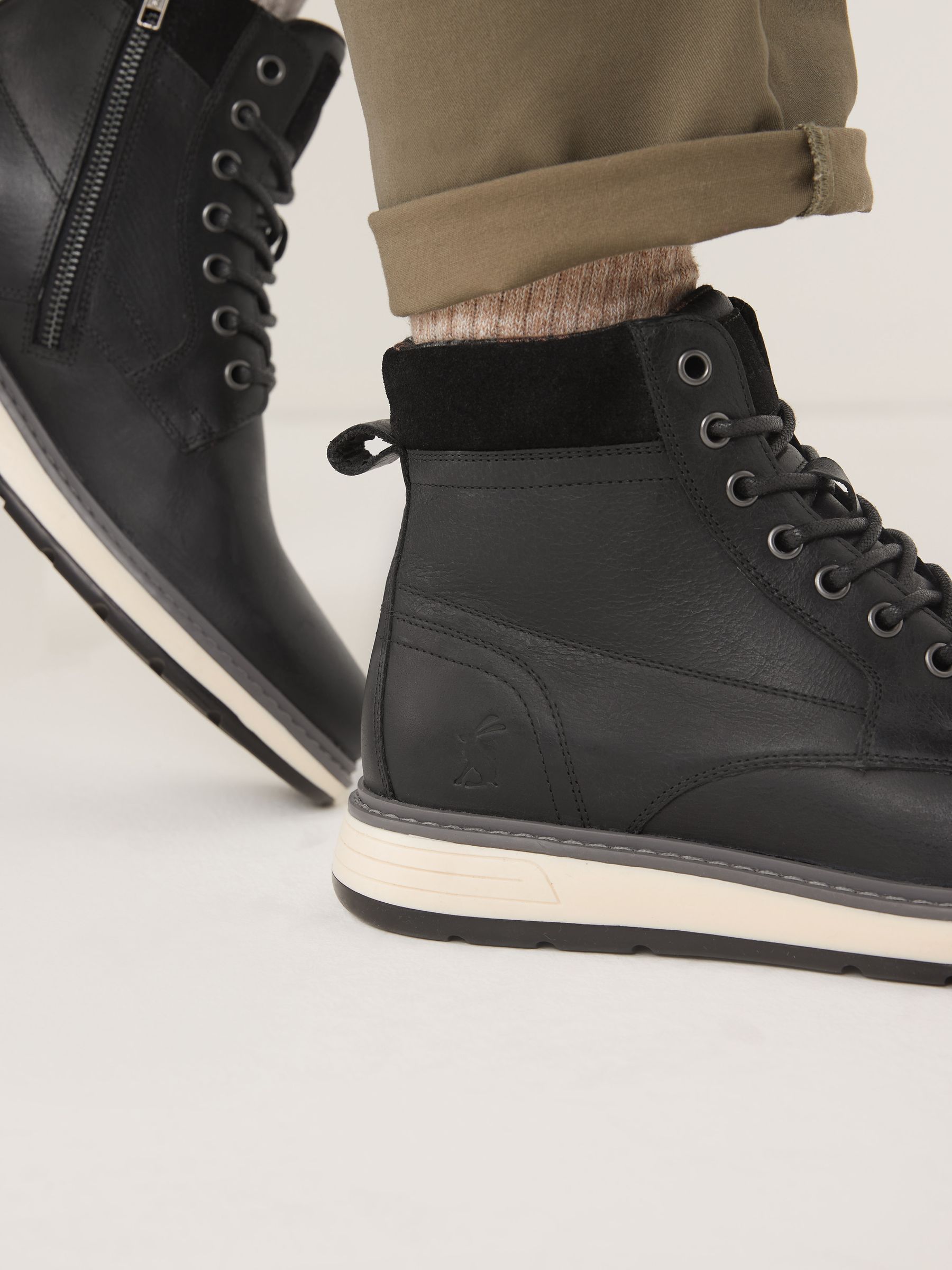 Black Leather Boots Joules