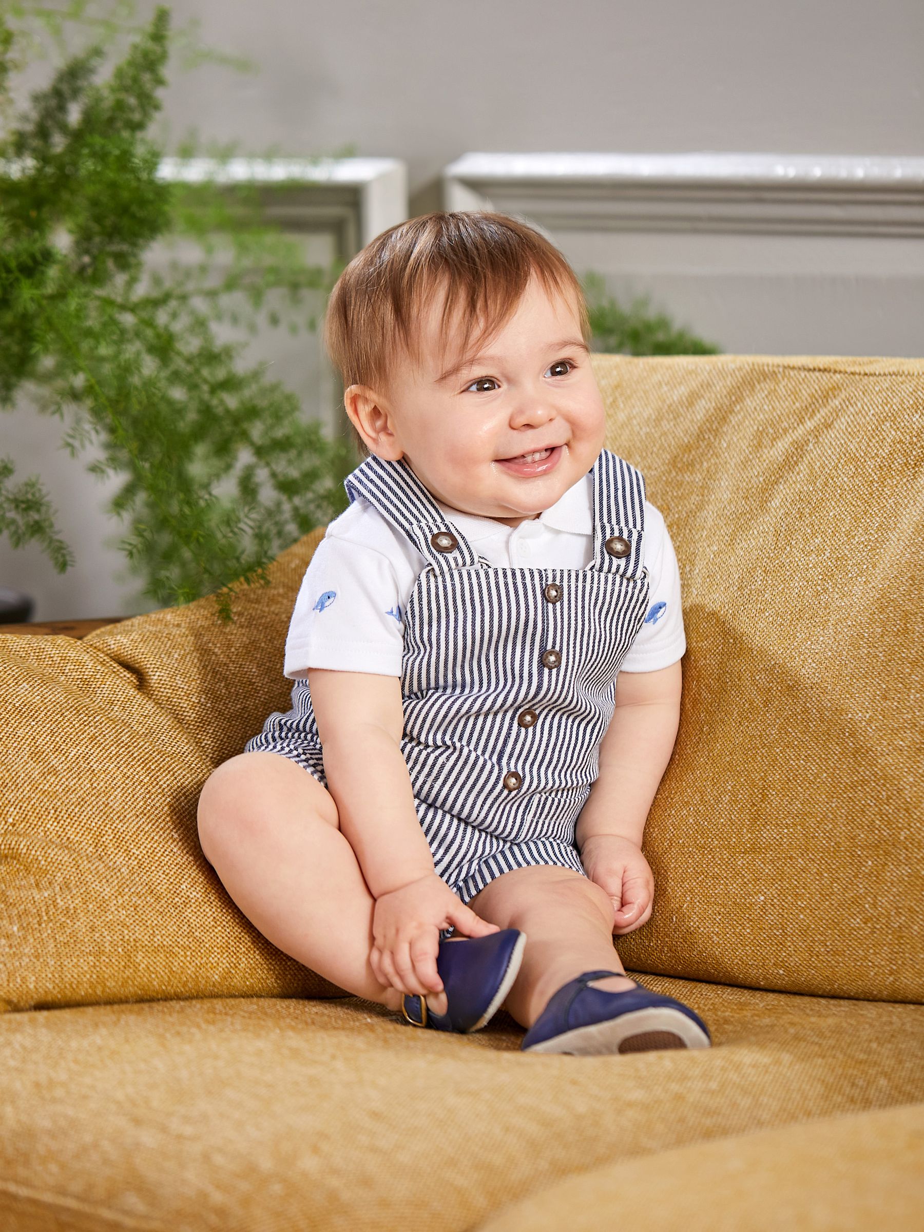 Navy Leather Pre Walker Shoes JoJo Maman Bebe