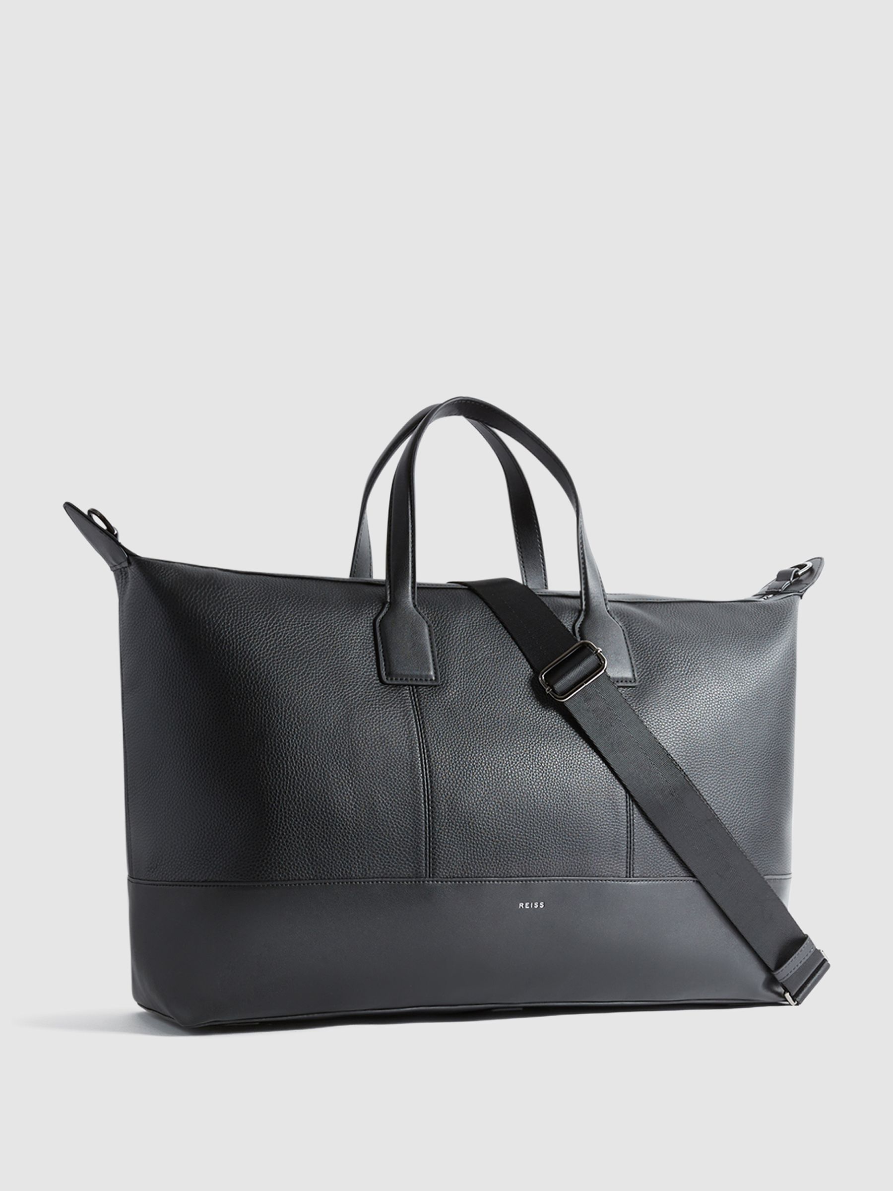 Leather Holdall in Black