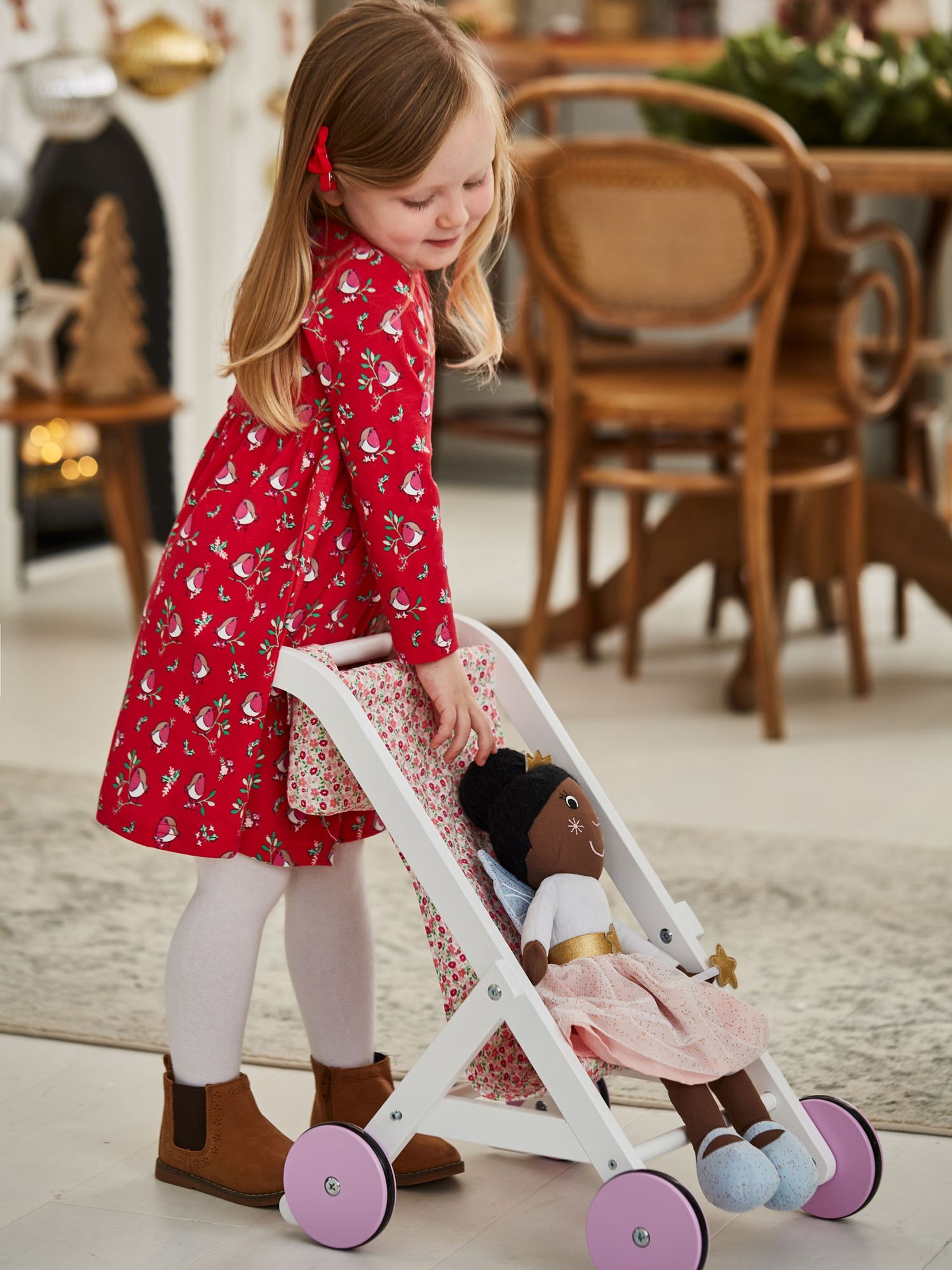 Buy JoJo Maman Bebe Wooden Toy Pushchair from the JoJo Maman Bebe UK online shop