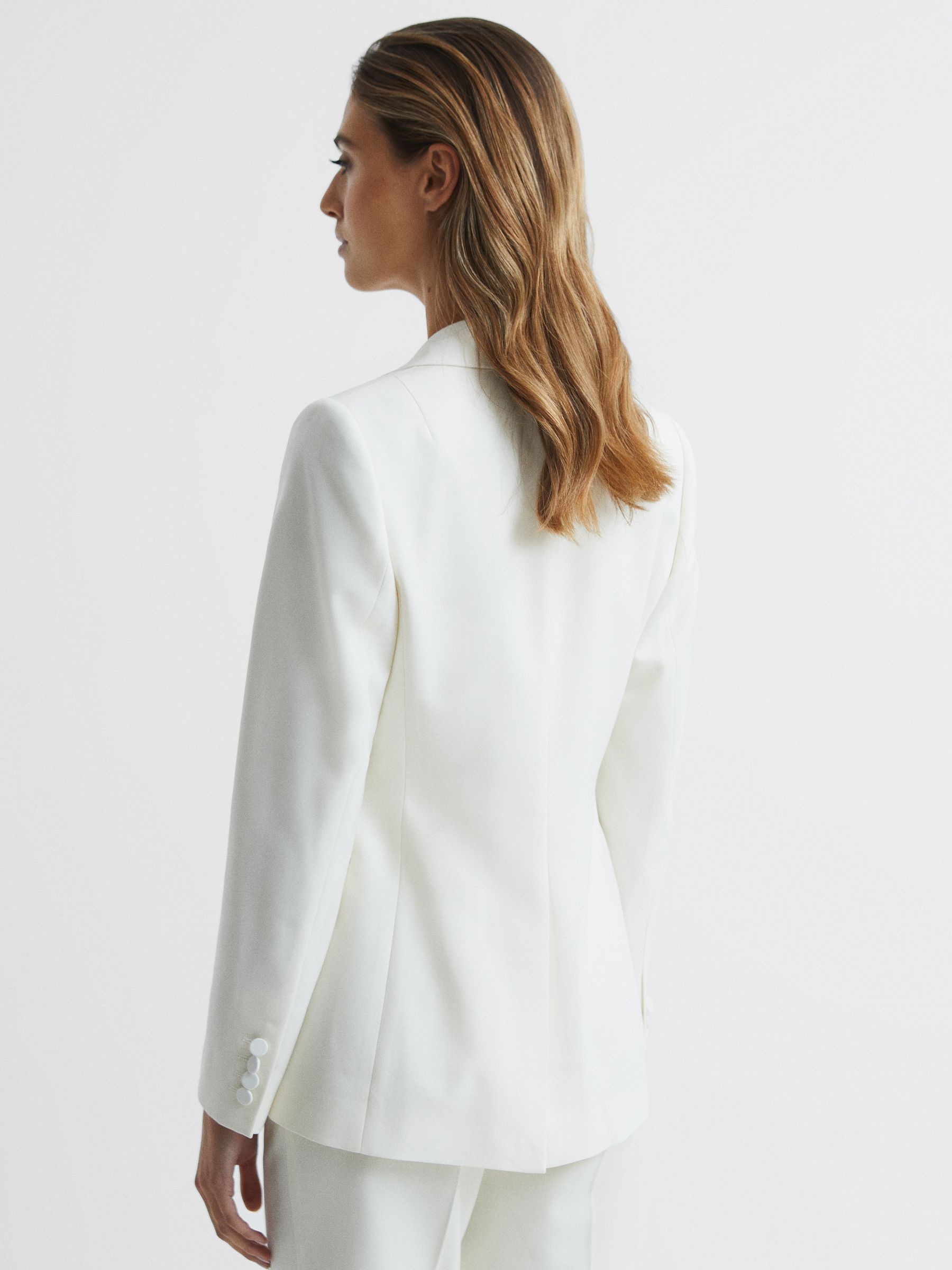 Tuxedo Blazer in White