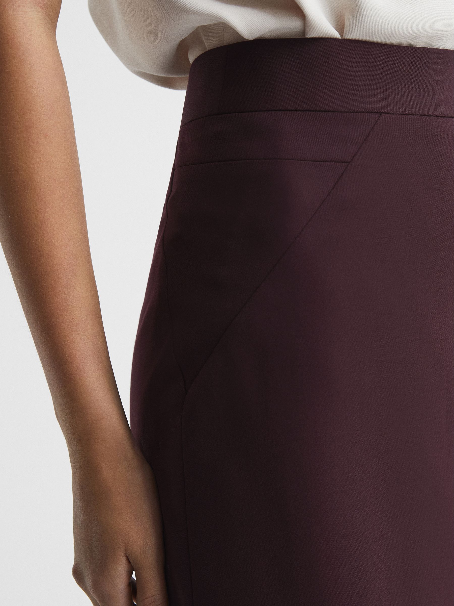 Reiss burgundy skirt outlet