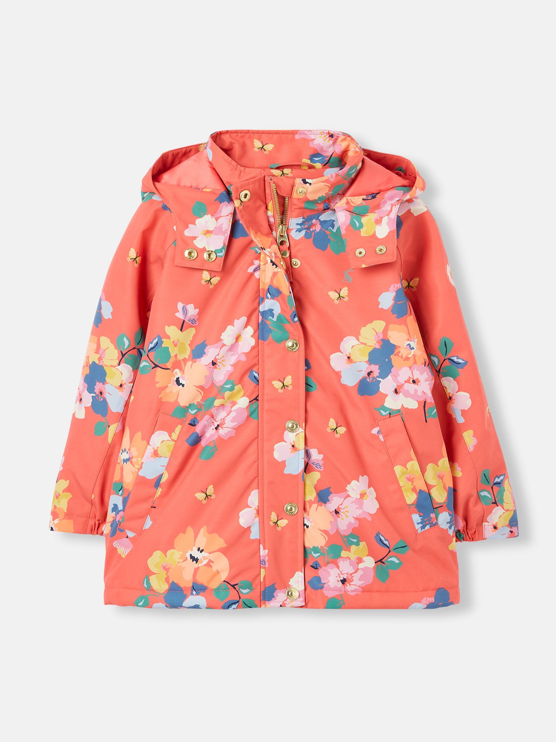 Macie Pink Printed Waterproof Coat Joules