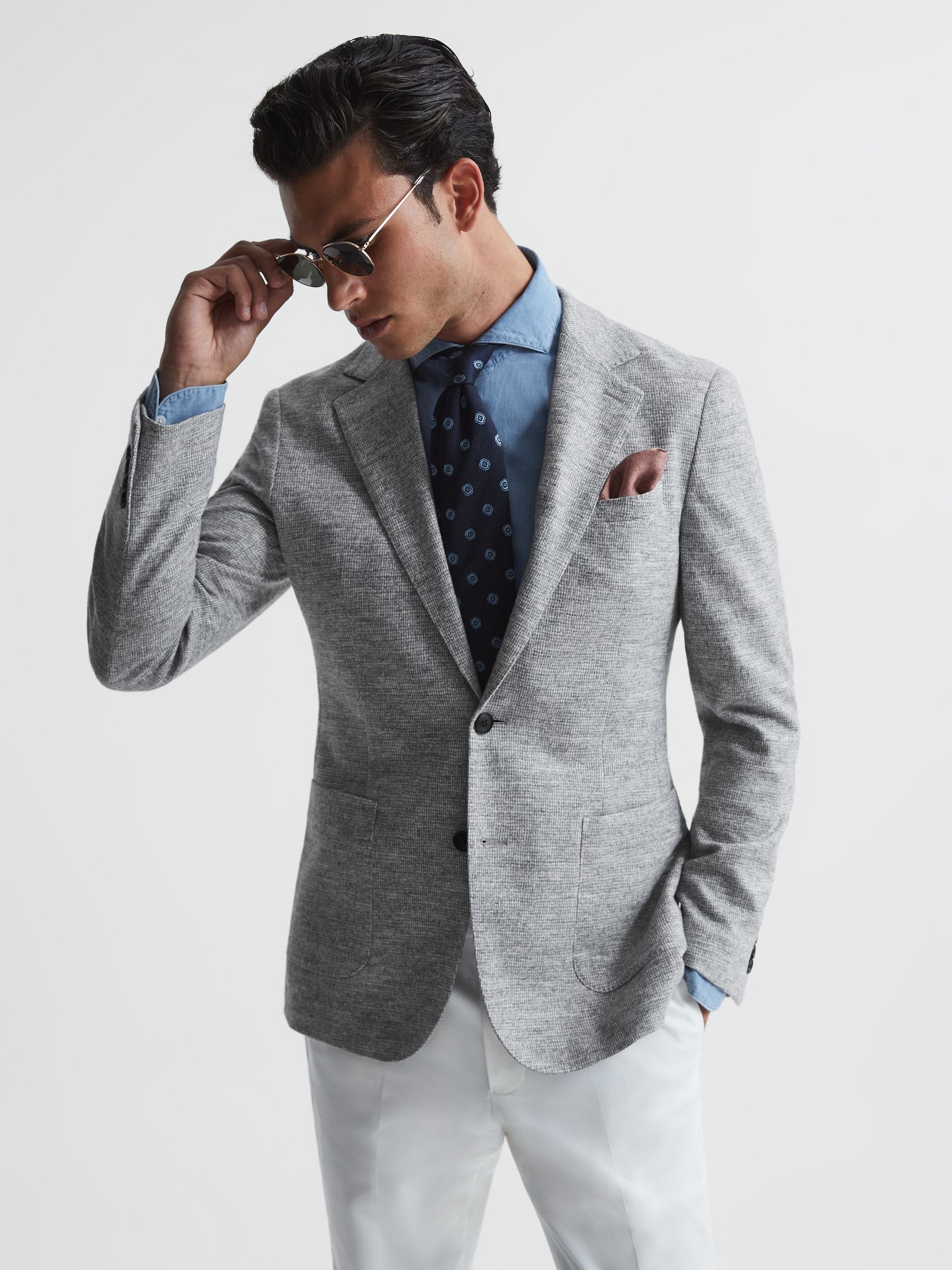 Reiss grey blazer on sale