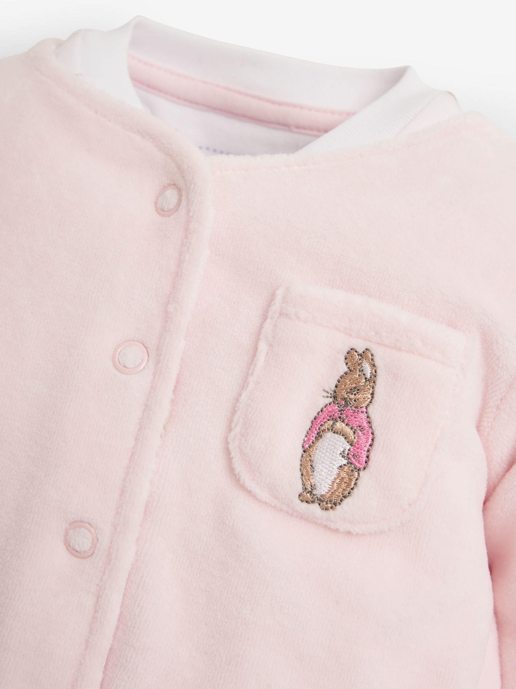 3-Piece Flopsy Bunny Sleepsuit, Jacket & Hat Set in Pink | JoJo Maman Bébé