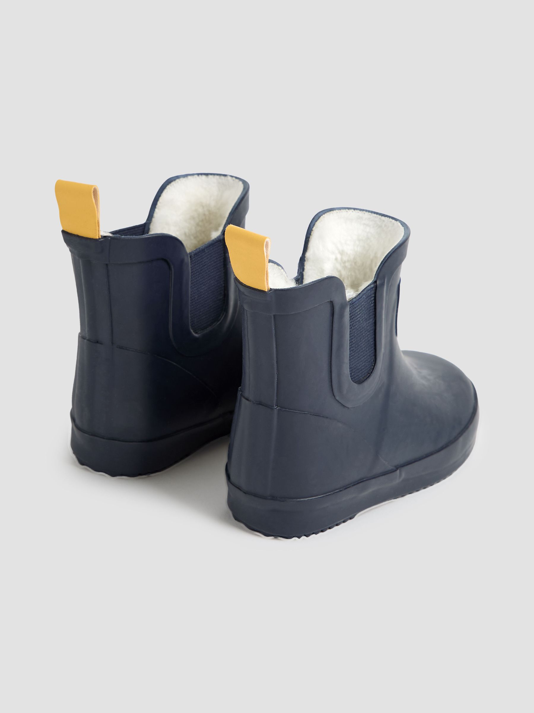 Navy Blue Cosy Lined Ankle Wellies