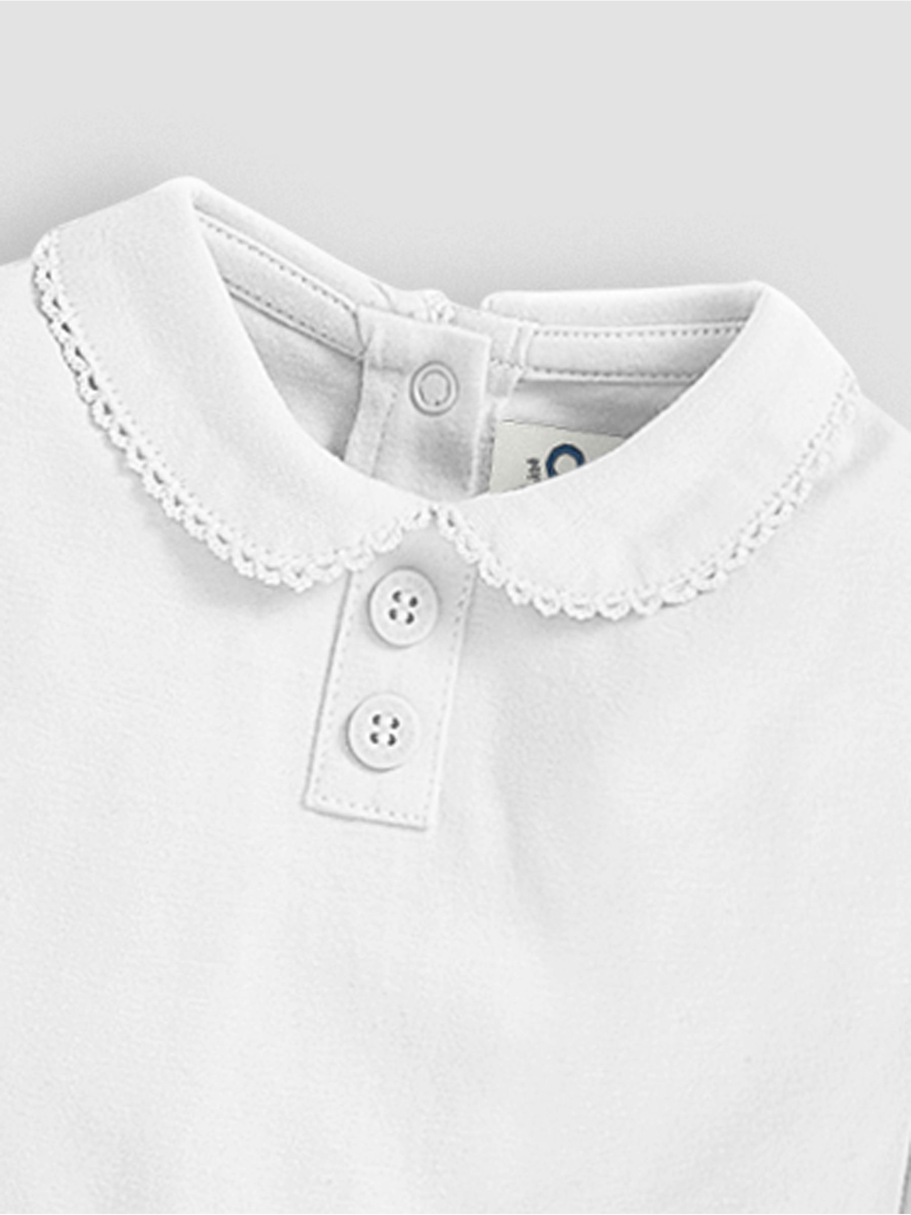 White Plain Peter Pan Top