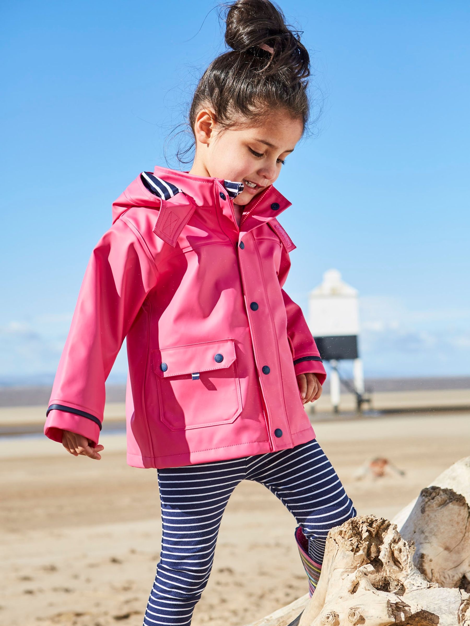 Fuchsia Pink Waterproof Fishermans Jacket JoJo Maman Bebe