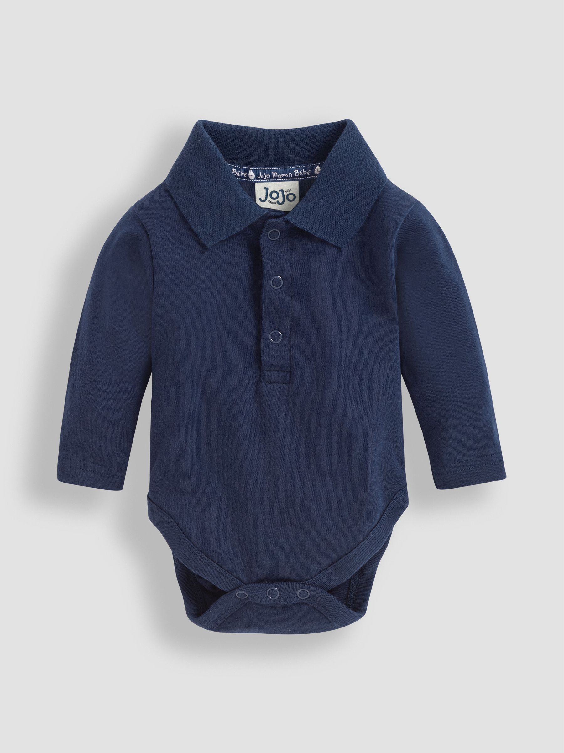Plain long sleeve polo top