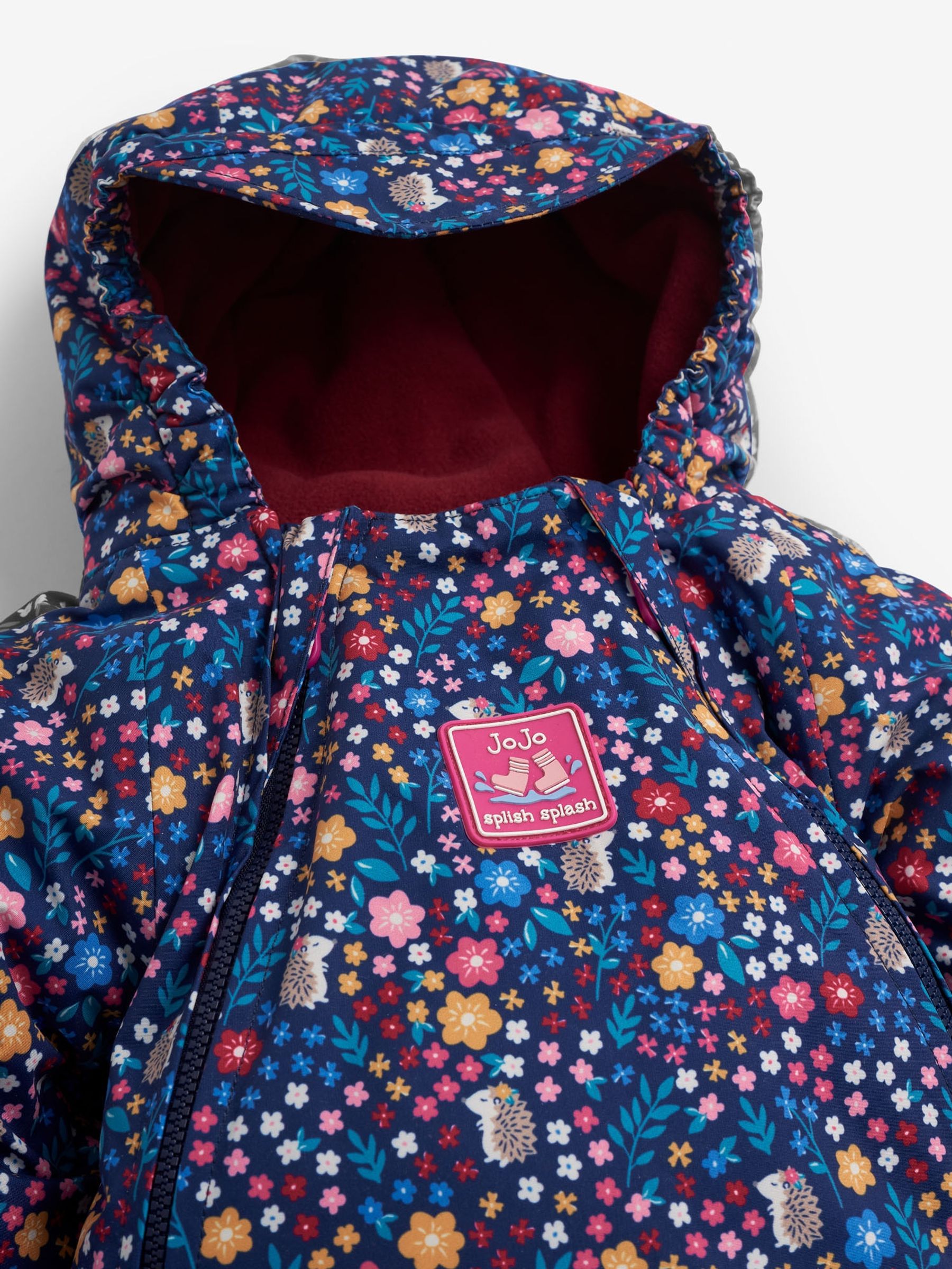 Buy JoJo Maman Bebe Navy Blue Woodland Waterproof Fleece Lined Puddle Suit from the JoJo Maman Bebe UK online shop