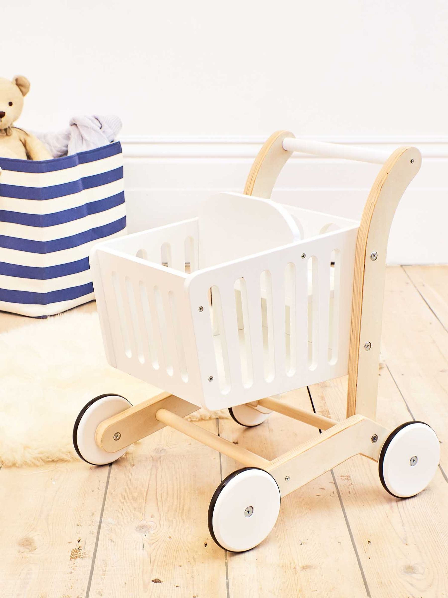 Kids wooden trolly clearance
