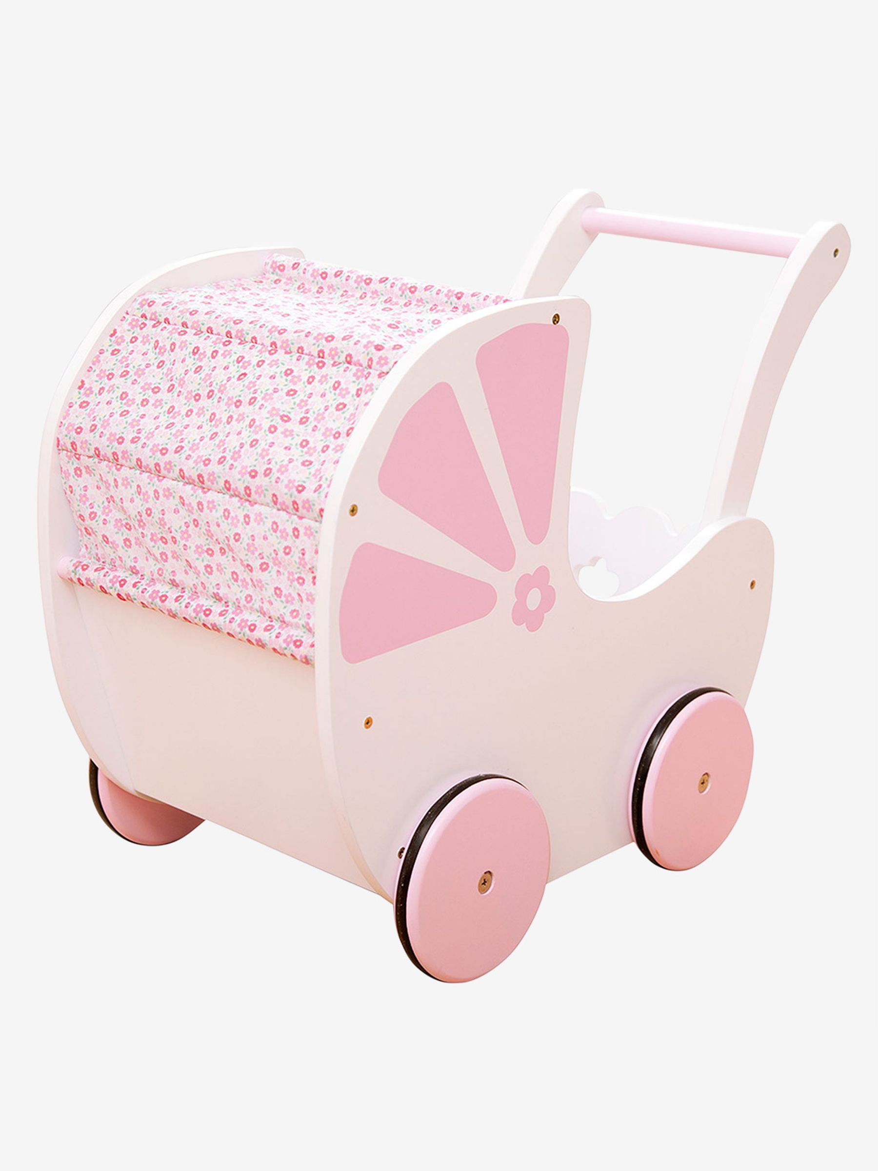 Buy JoJo Maman Bebe Pink Fleur Push Along Pram from the JoJo Maman Bebe UK online shop