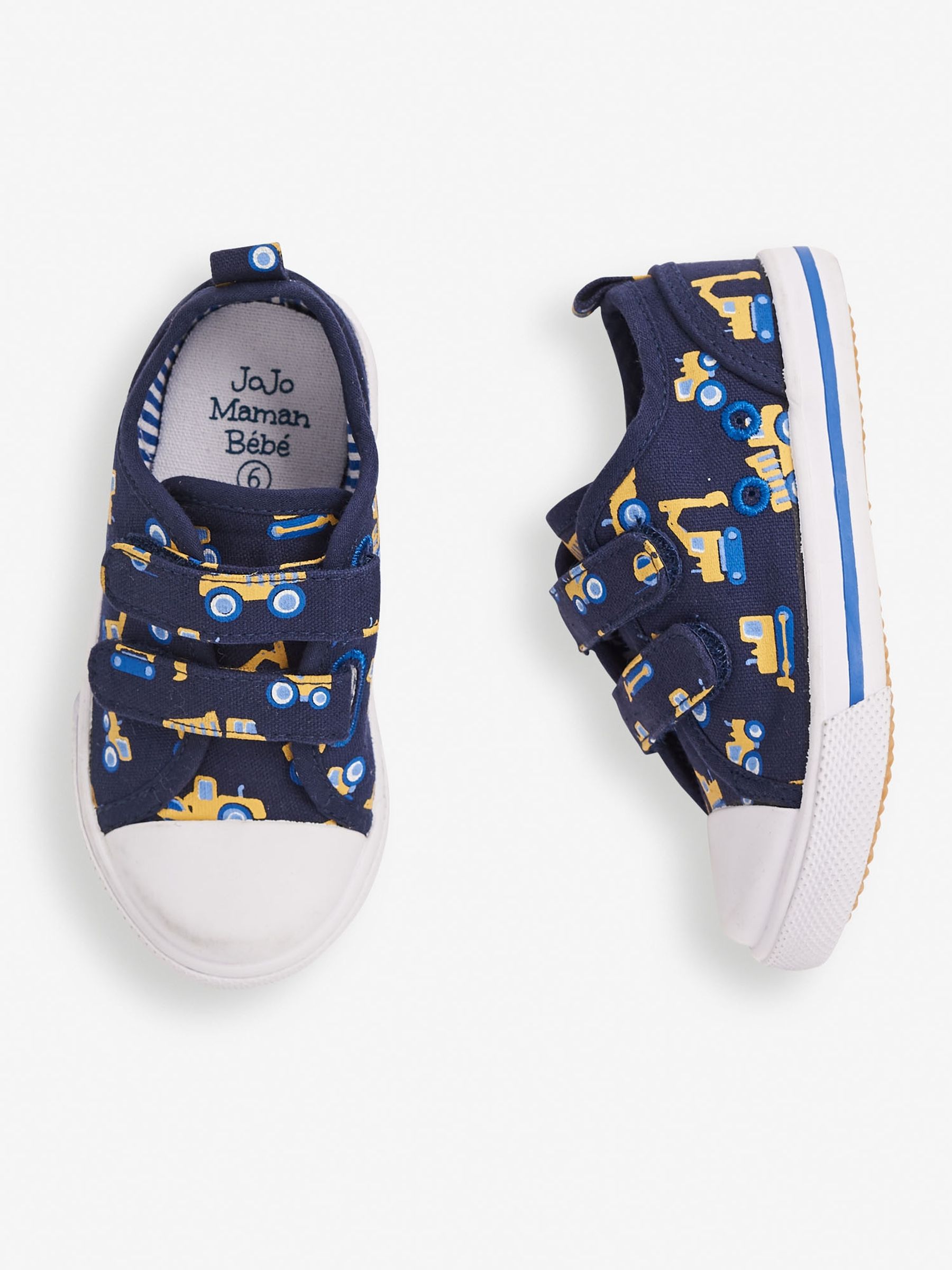 Buy JoJo Maman Bebe Digger Print Canvas Pumps in Navy from the JoJo Maman Bebe UK online shop