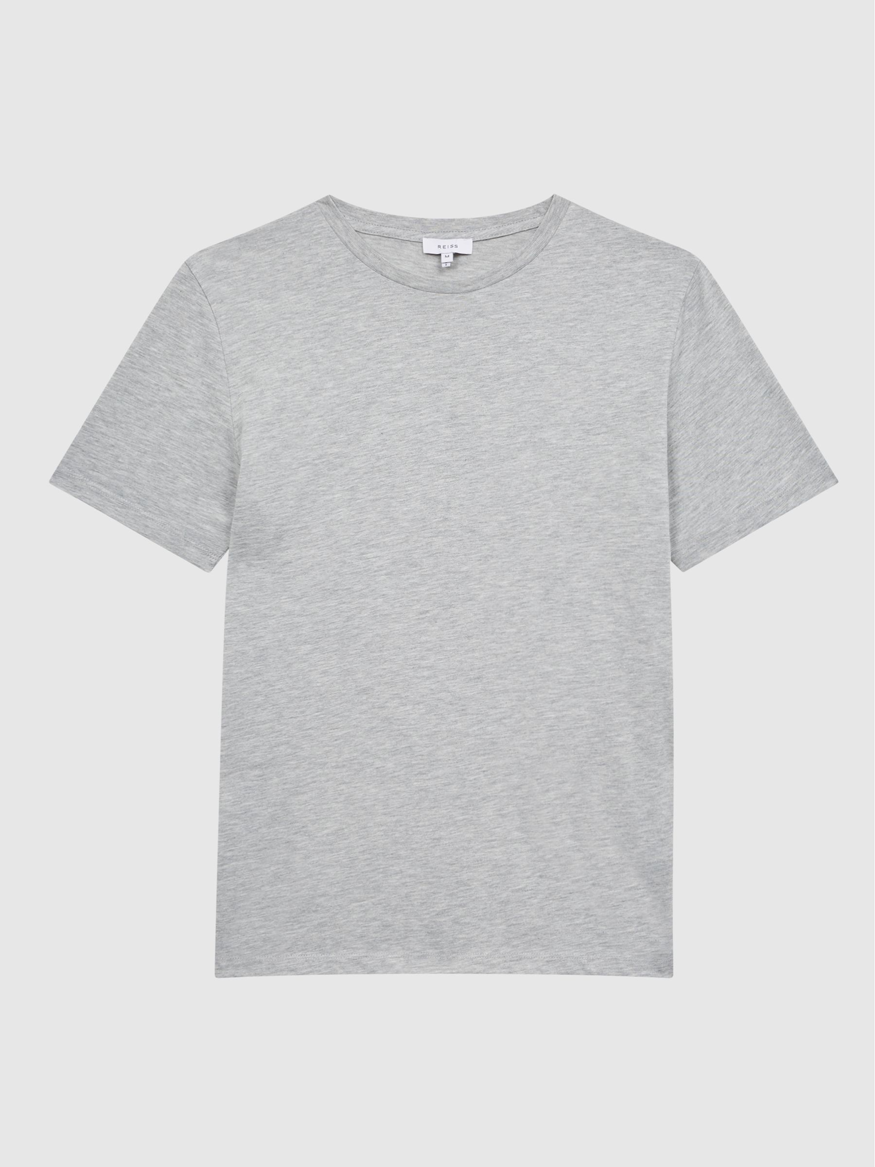 Reiss Cotton Crew Neck T-Shirt in Grey Marl - REISS