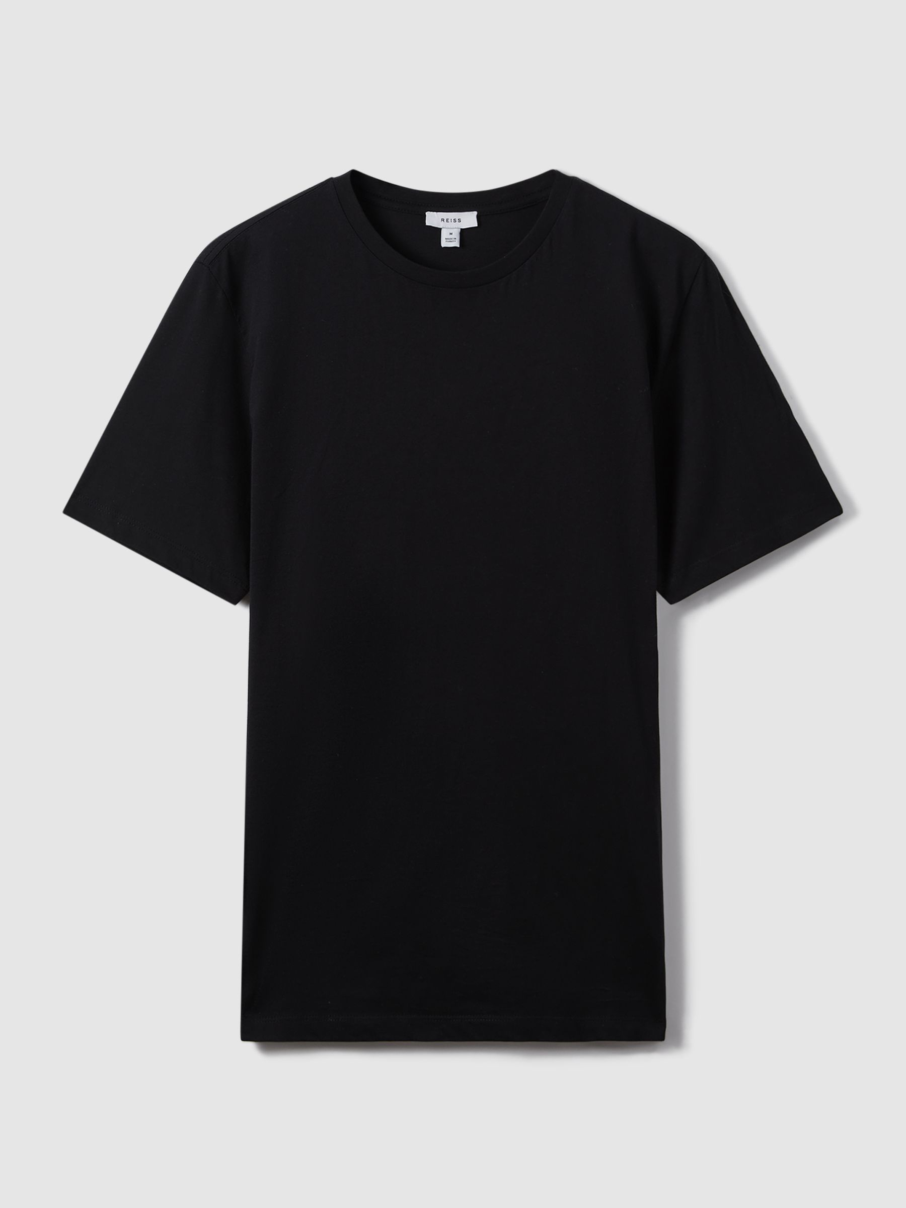 Reiss Cotton Crew Neck T Shirt in Black REISS