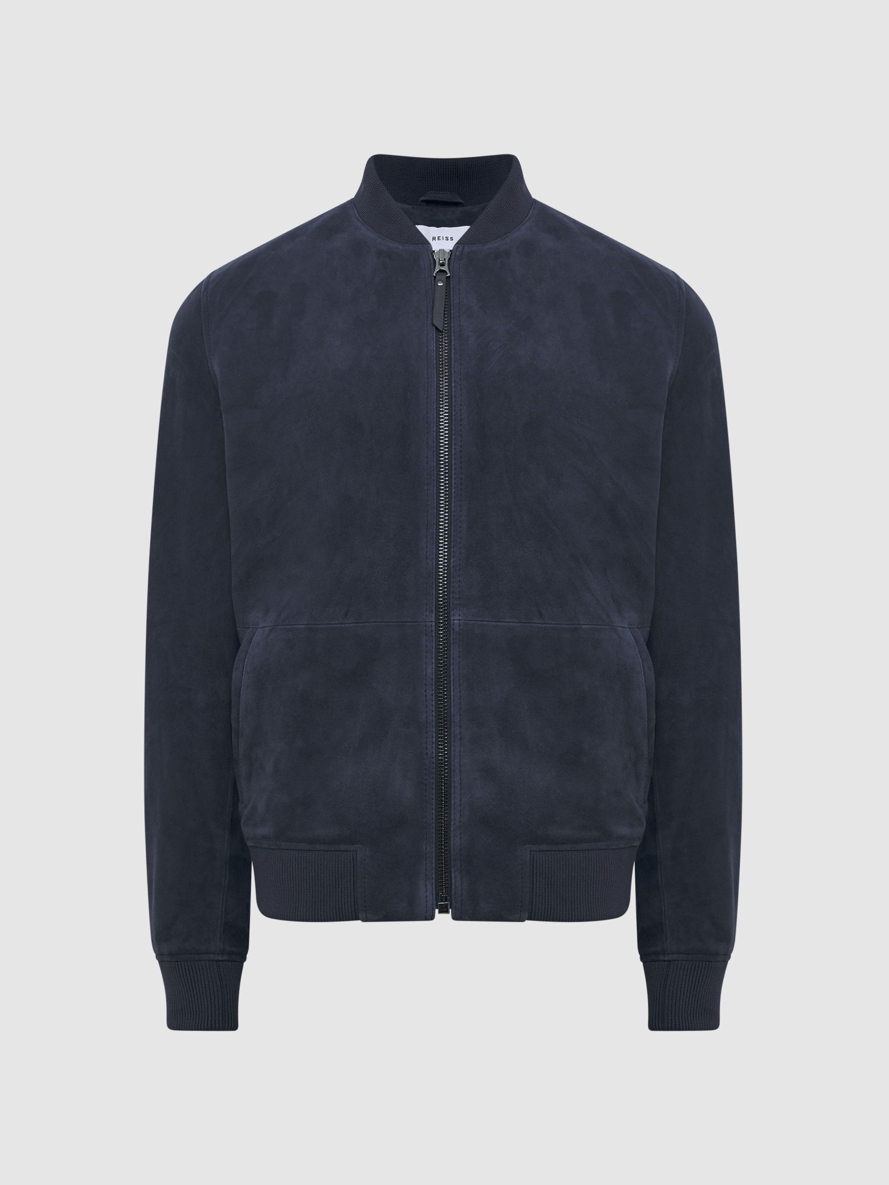 Reiss suede bomber jacket top