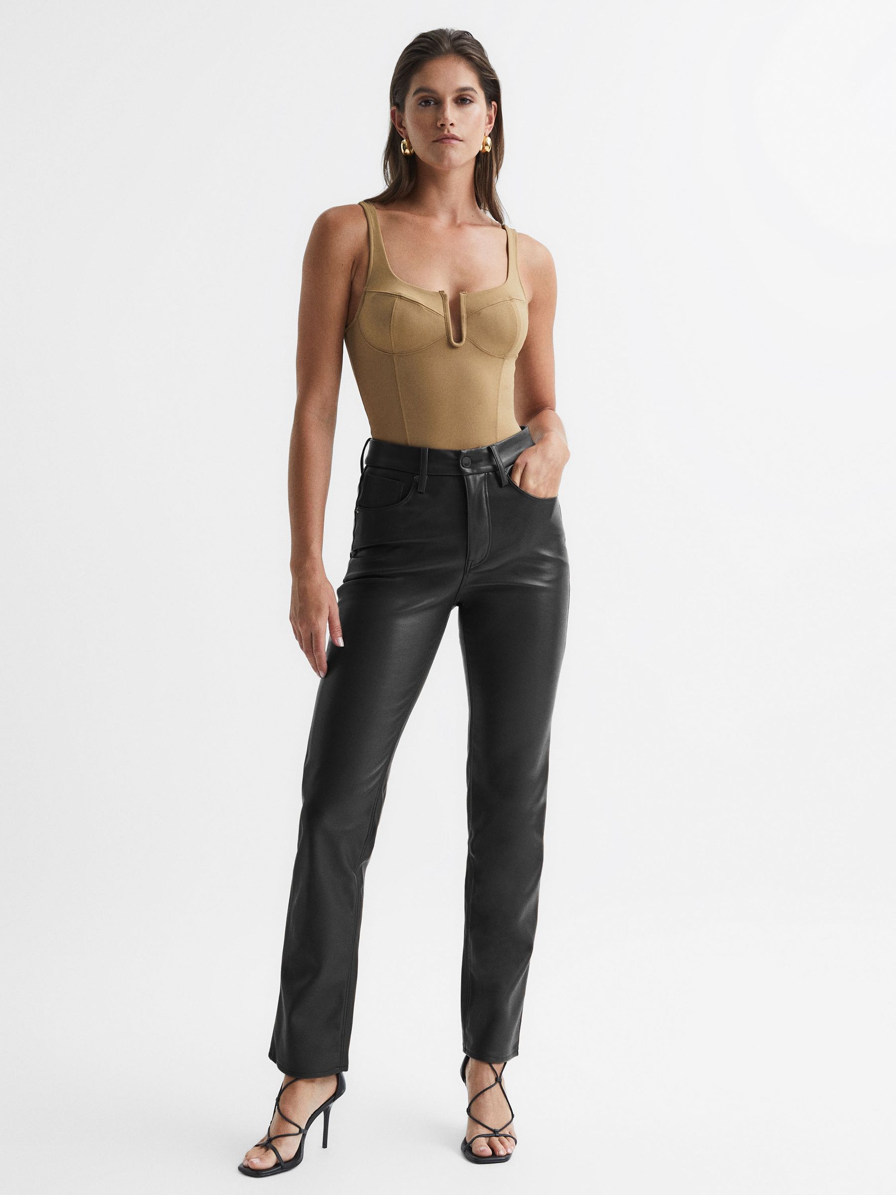Reiss leather pants sales