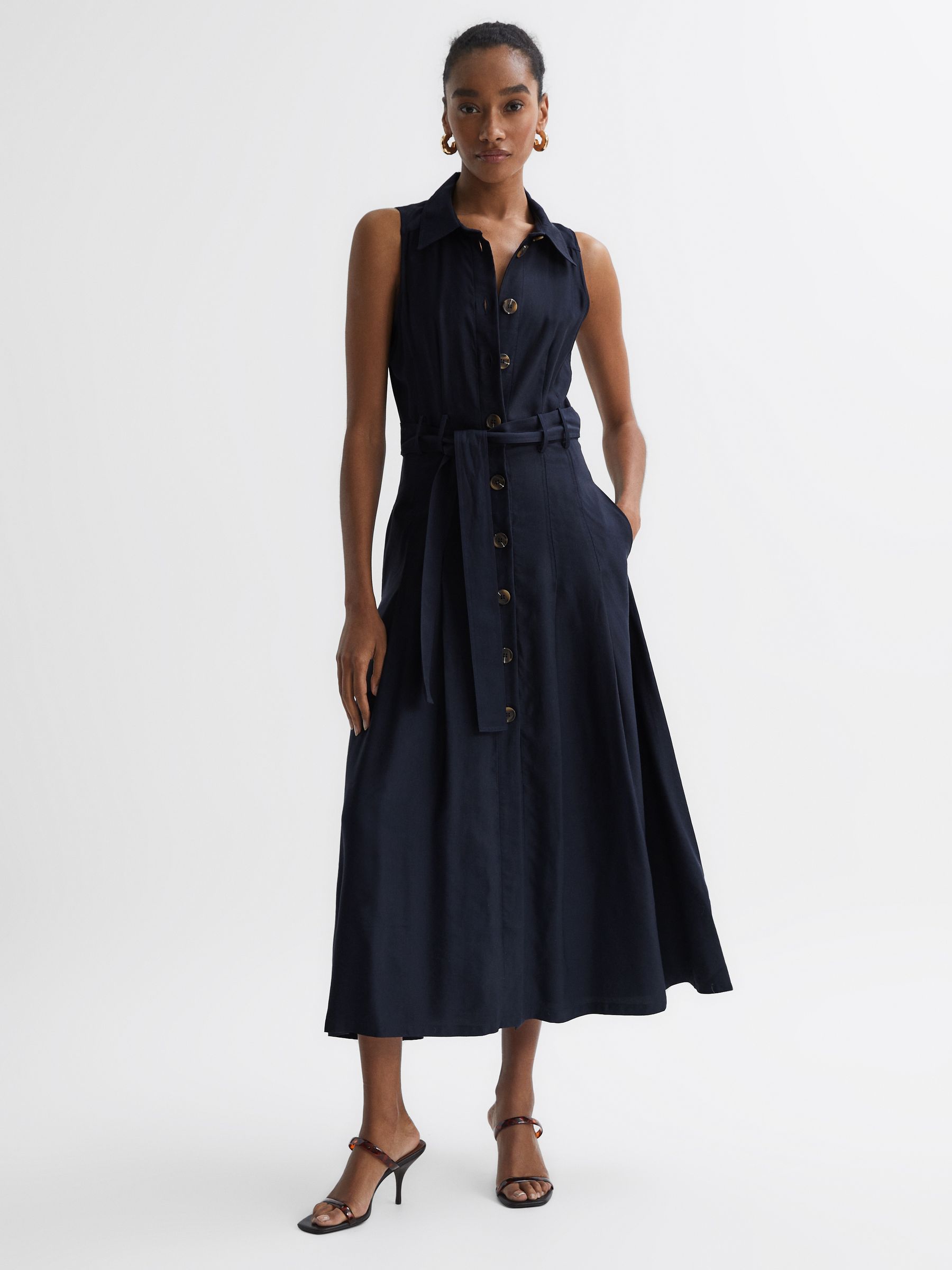 Reiss navy blue dress cheap
