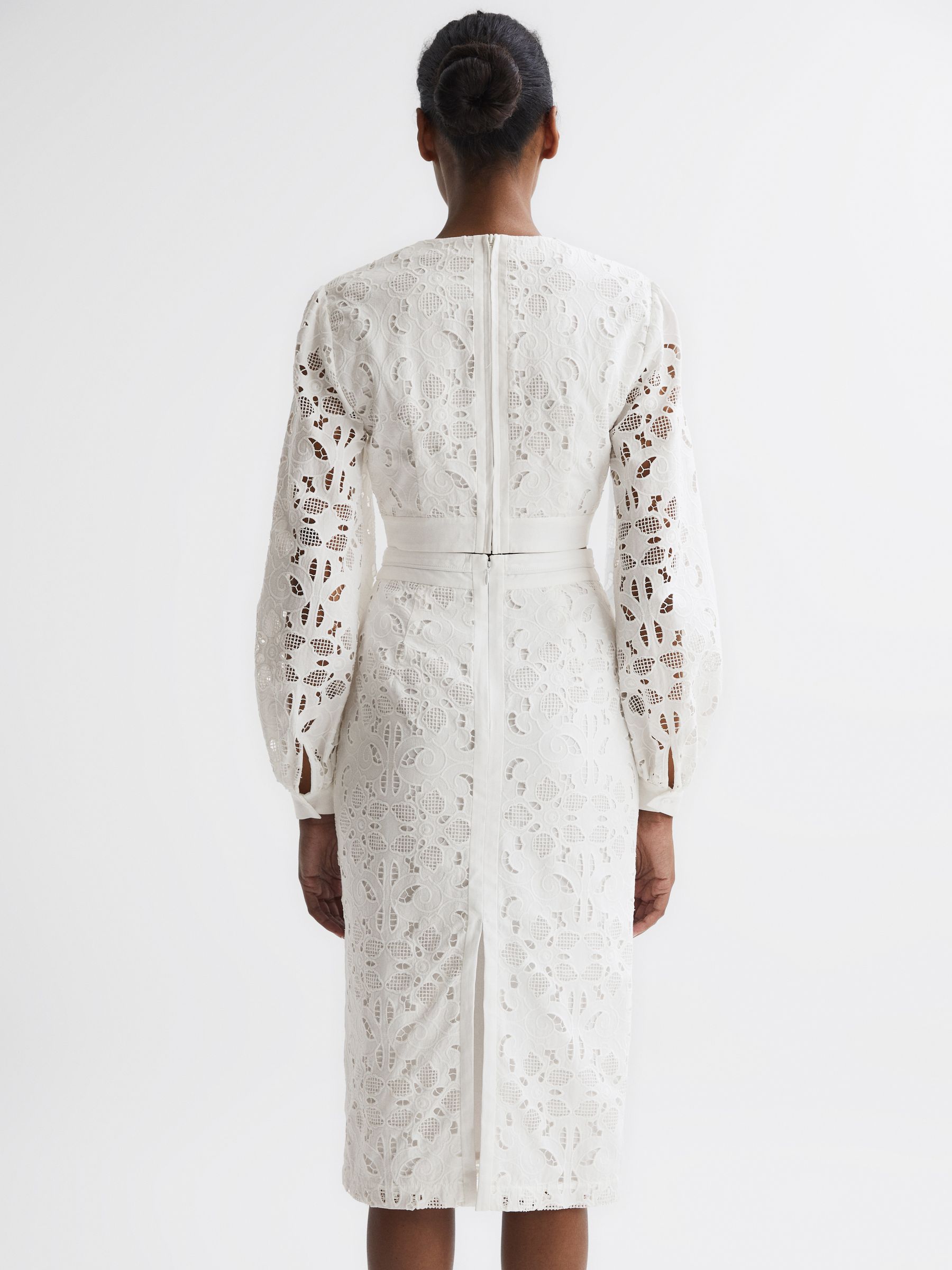 White pencil skirt co ord top
